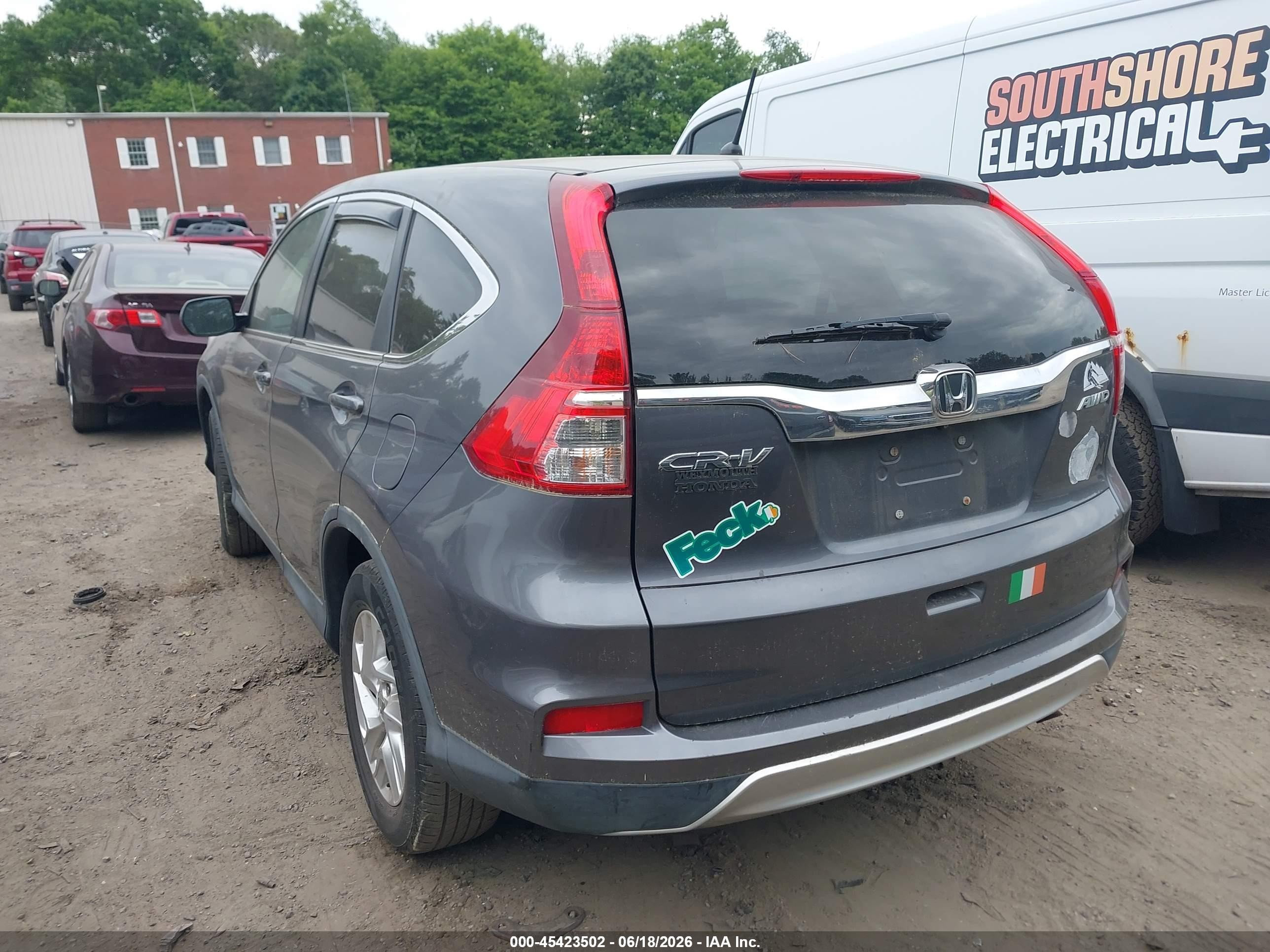 2015 Honda Cr-v Ex Gray vin: 2HKRM4H58FH670586