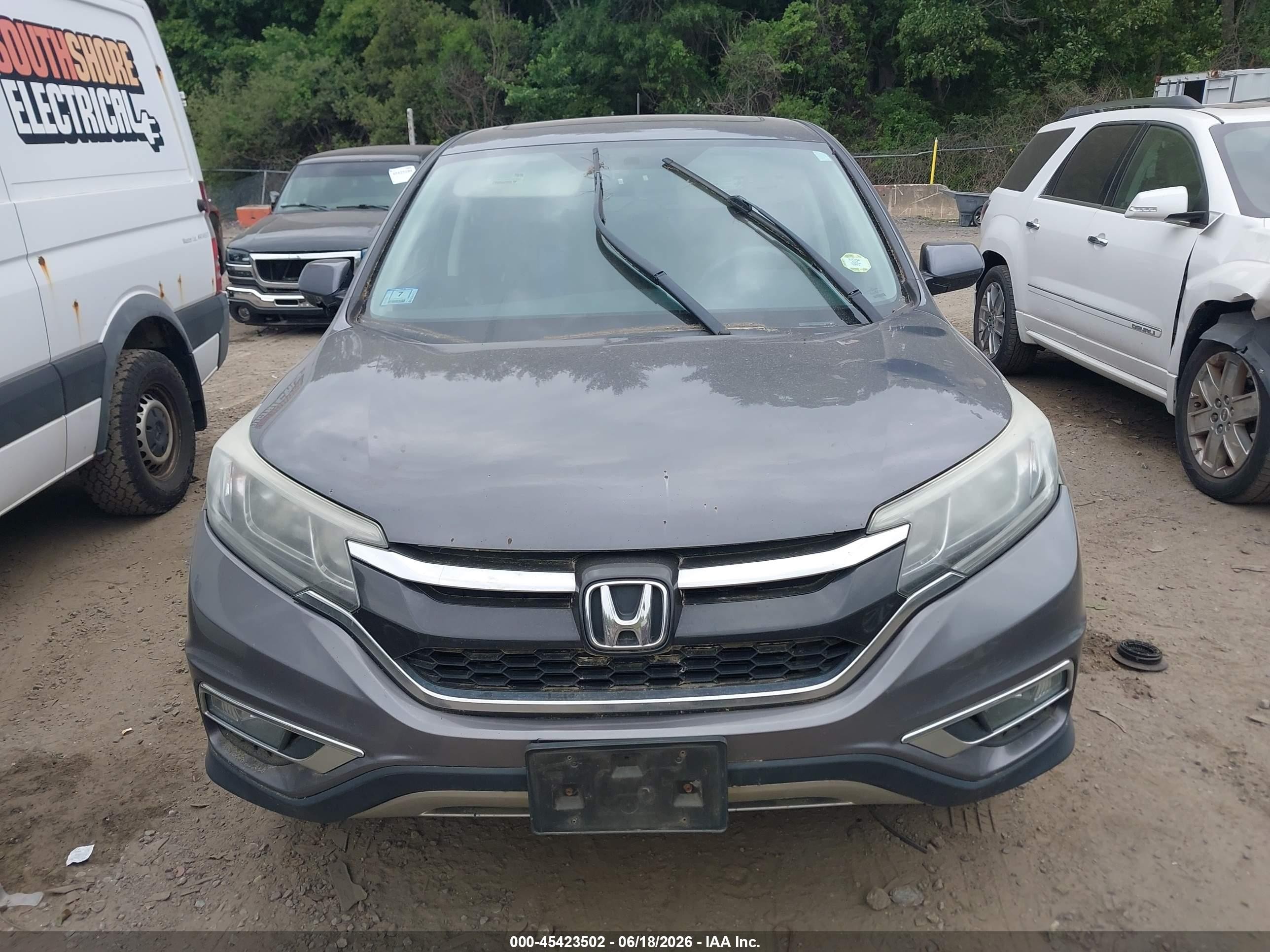 2015 Honda Cr-v Ex Gray vin: 2HKRM4H58FH670586