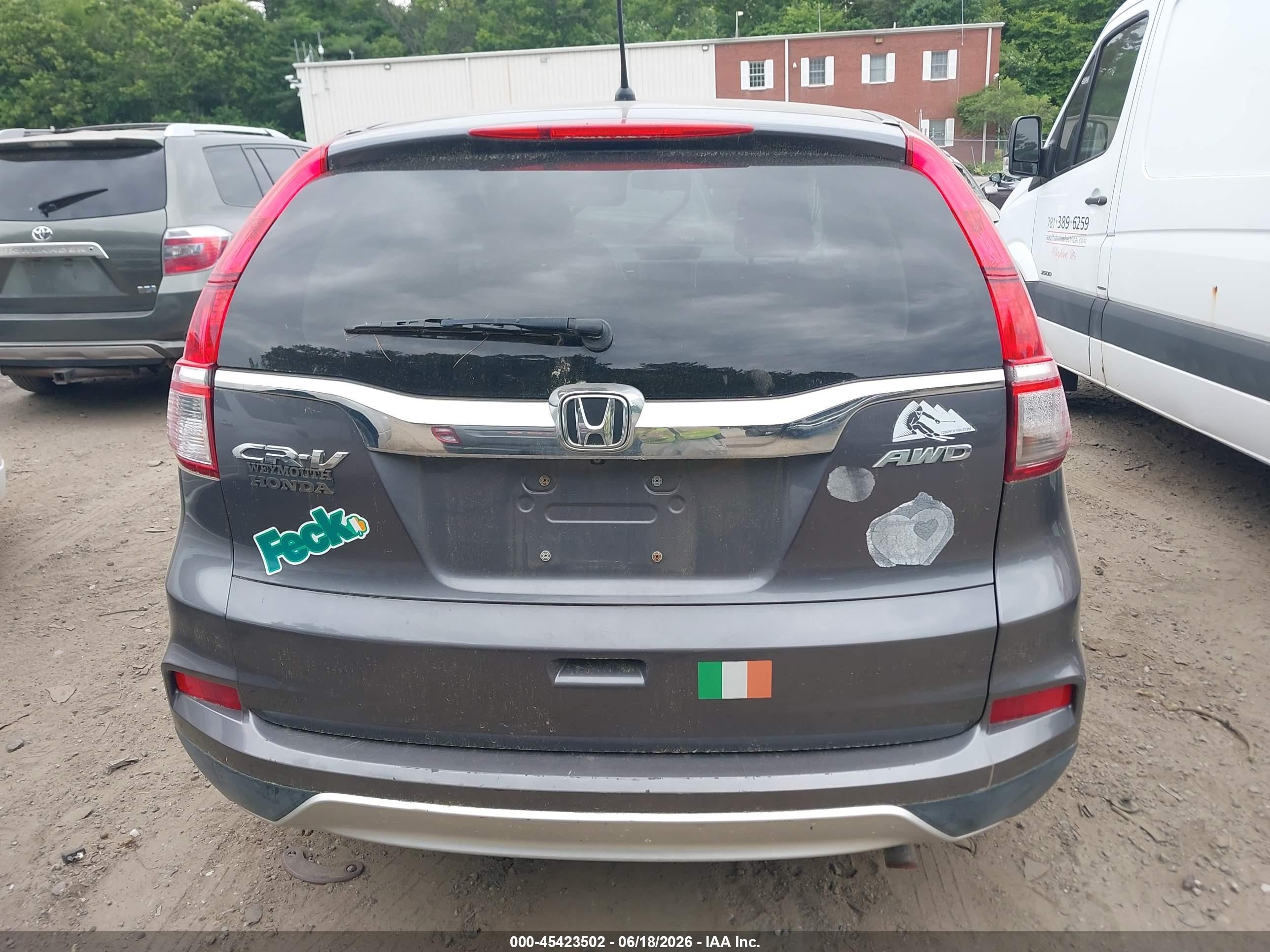 2015 Honda Cr-v Ex Gray vin: 2HKRM4H58FH670586