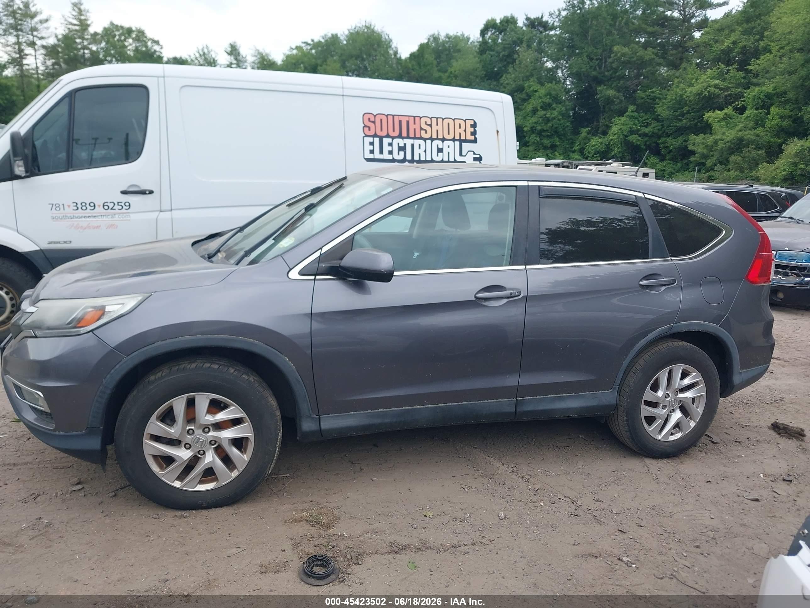 2015 Honda Cr-v Ex Gray vin: 2HKRM4H58FH670586