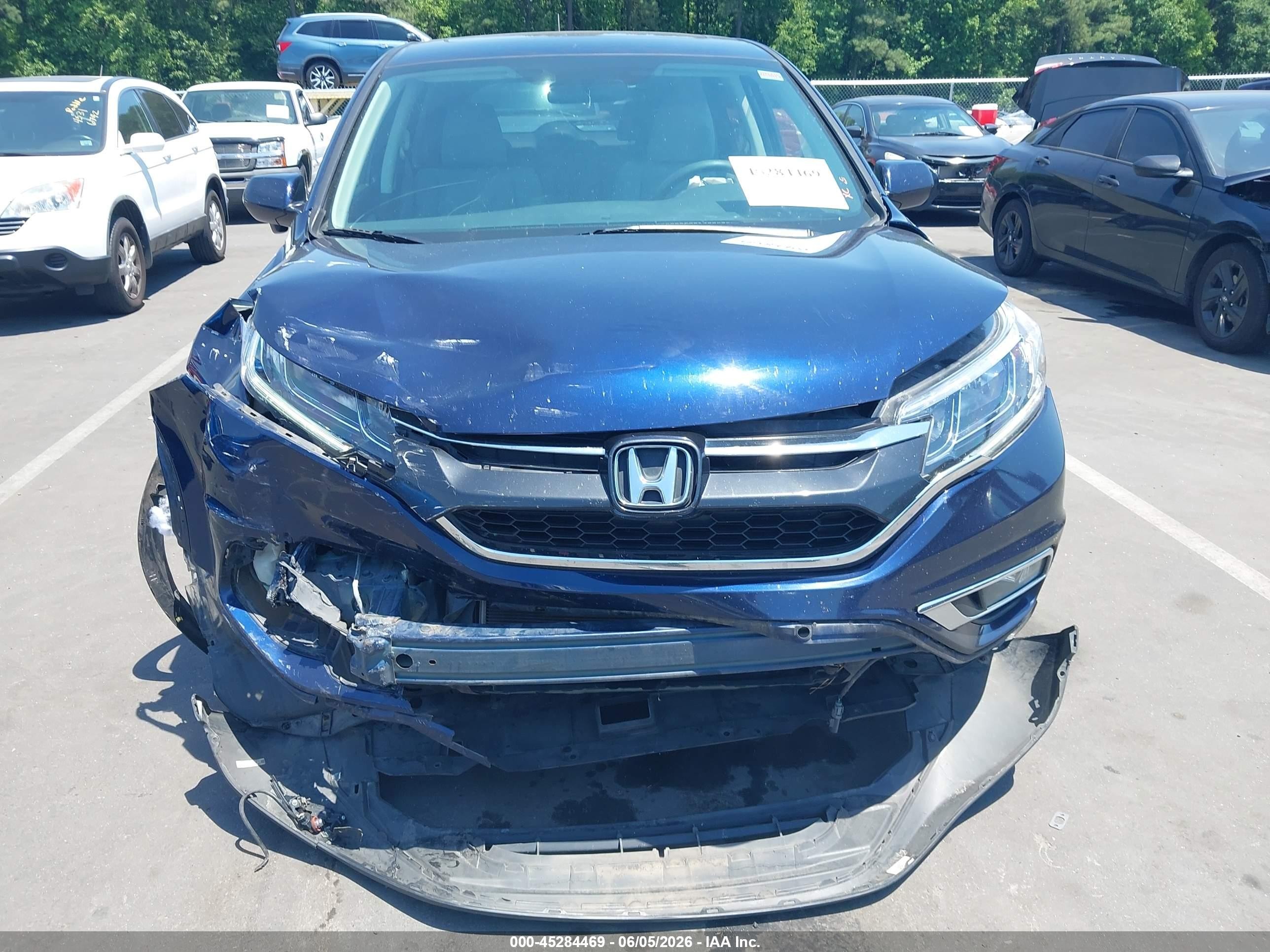 2015 Honda Cr-v Ex Синий vin: 2HKRM4H58FH682916