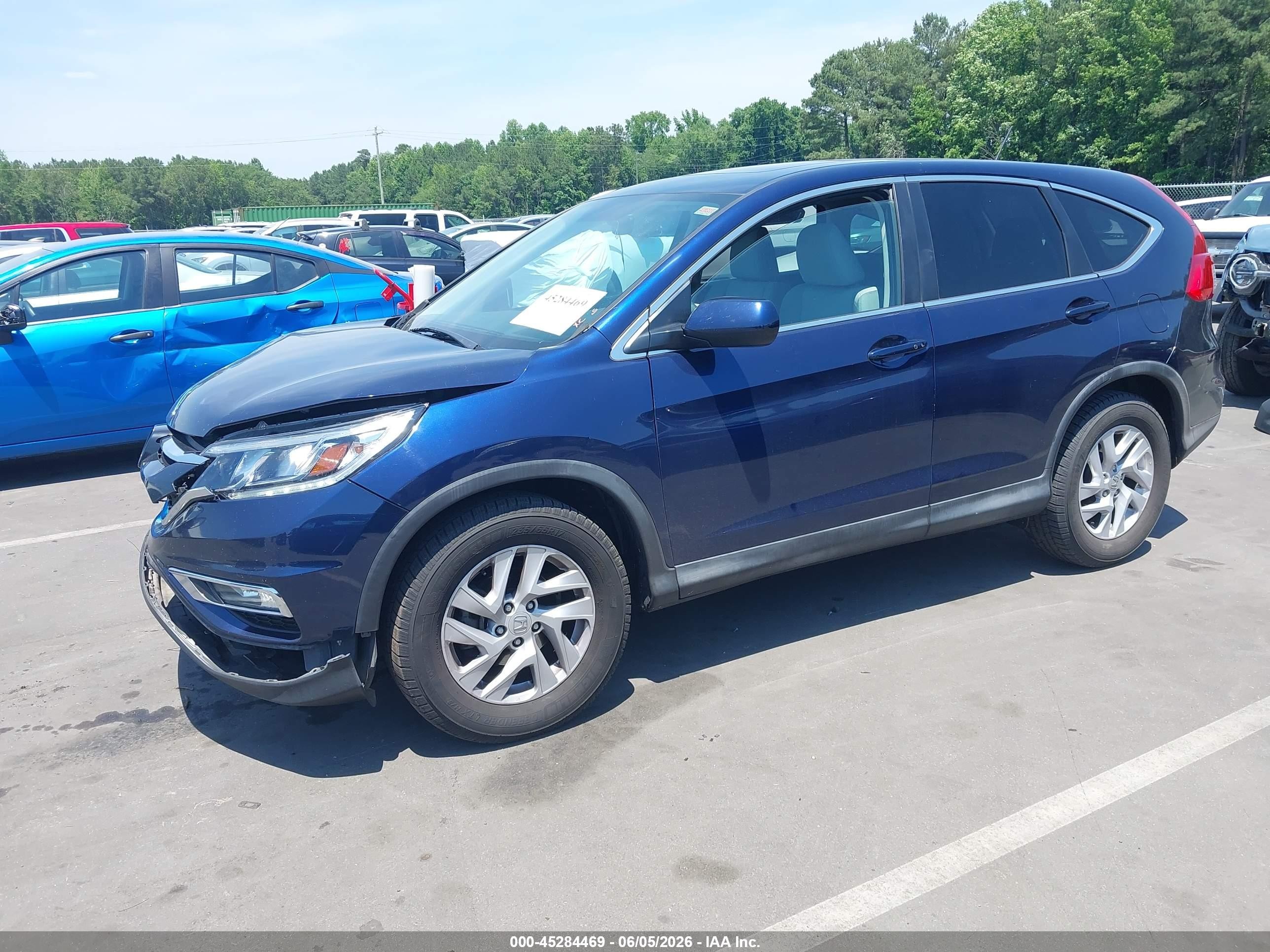 2015 Honda Cr-v Ex Синий vin: 2HKRM4H58FH682916