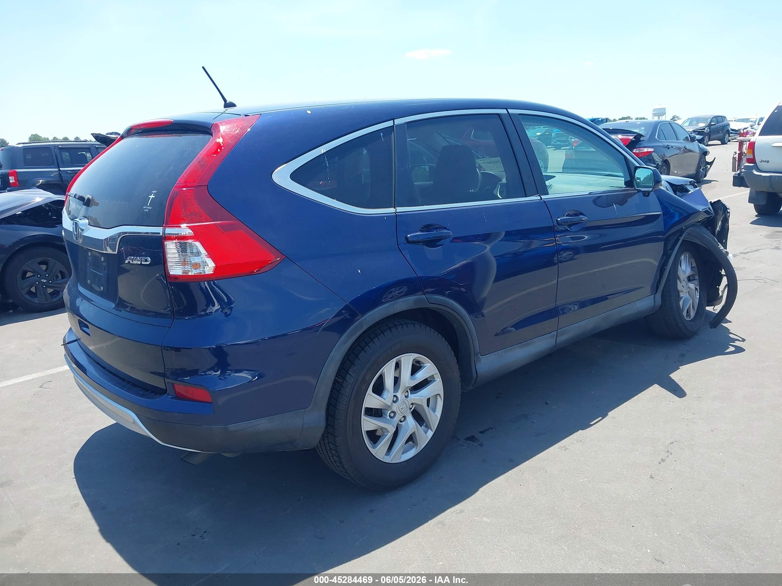 2015 Honda Cr-v Ex Синий vin: 2HKRM4H58FH682916