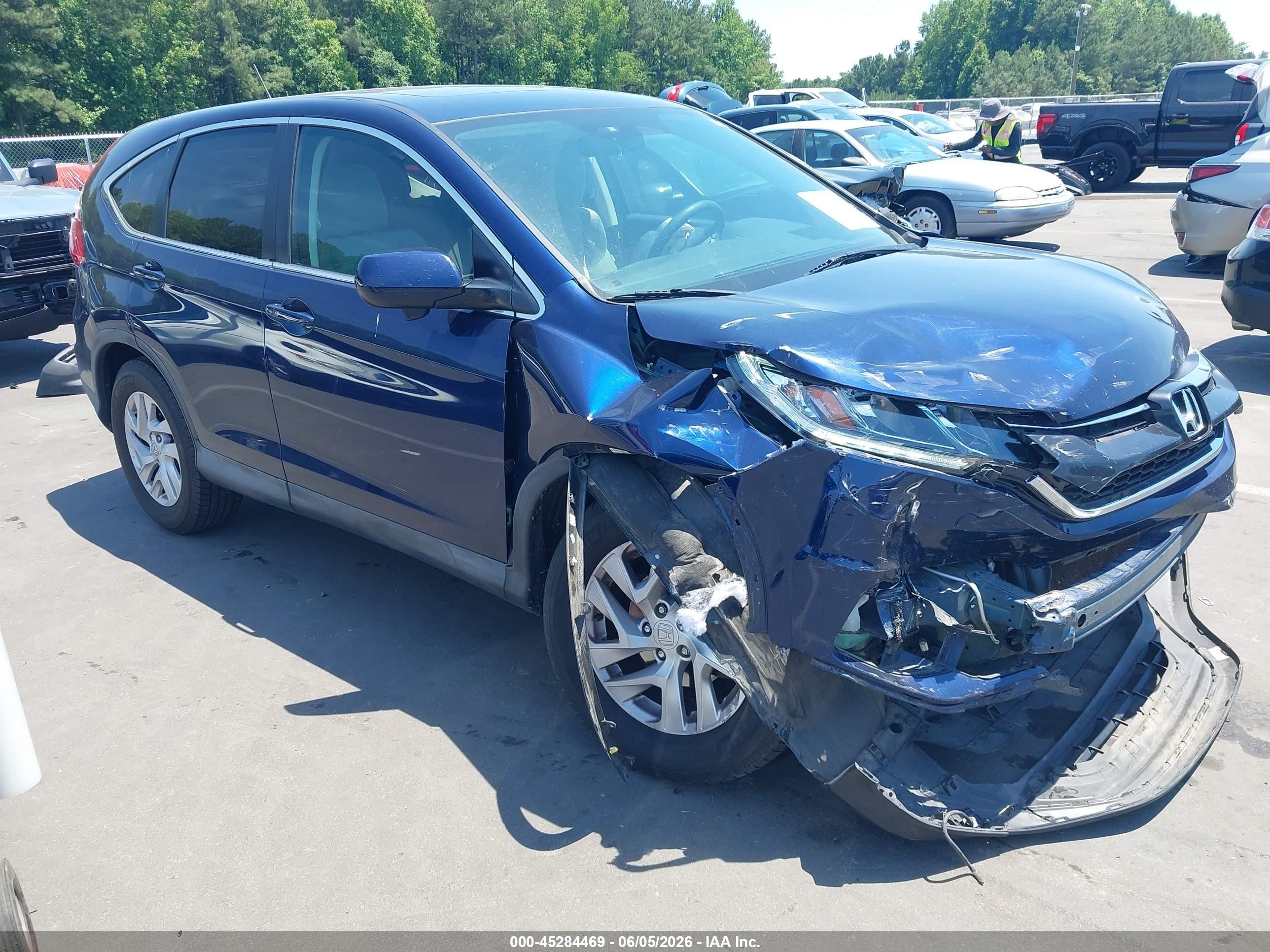 2015 Honda Cr-v Ex Синий vin: 2HKRM4H58FH682916