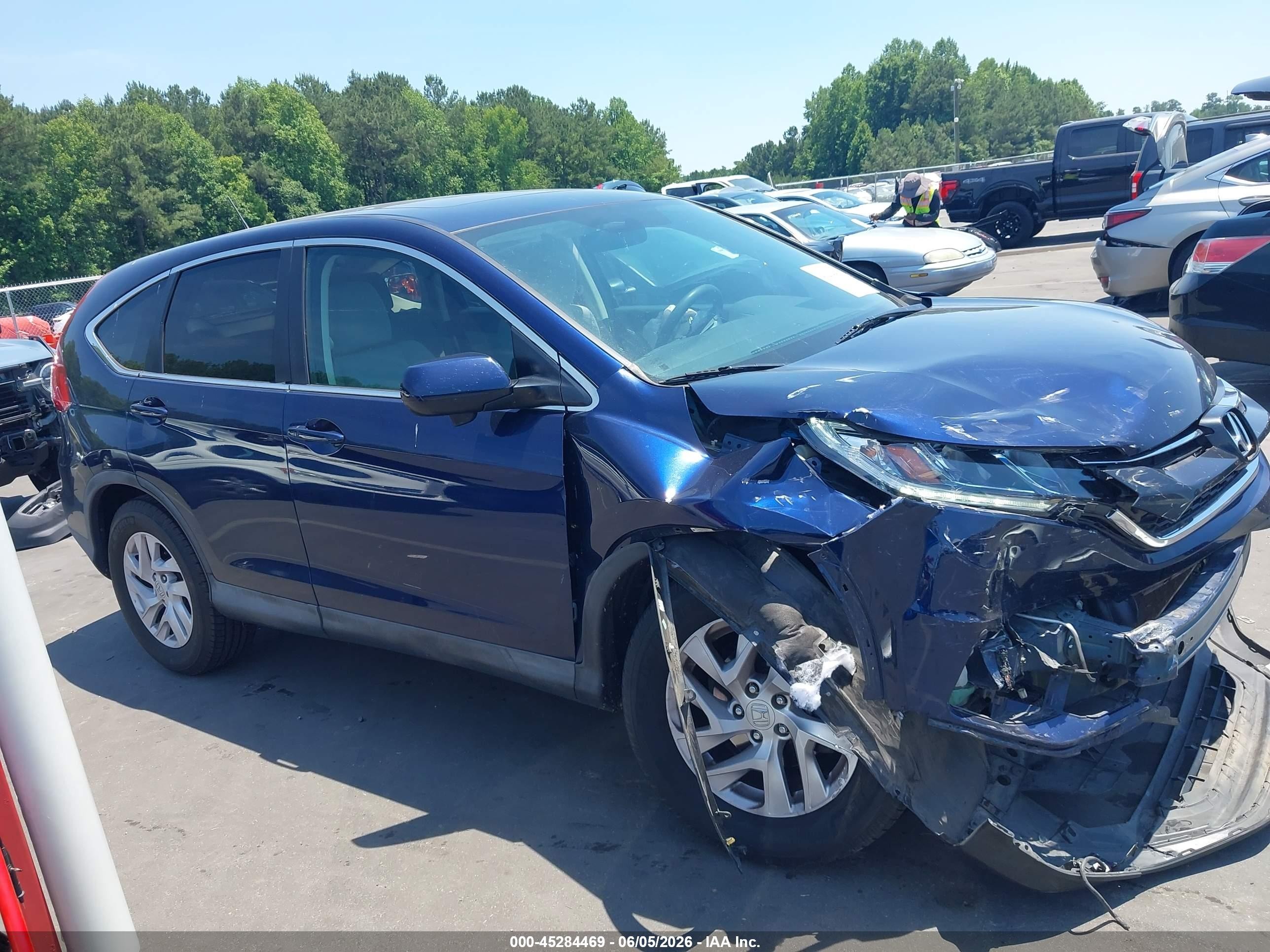 2015 Honda Cr-v Ex Синий vin: 2HKRM4H58FH682916
