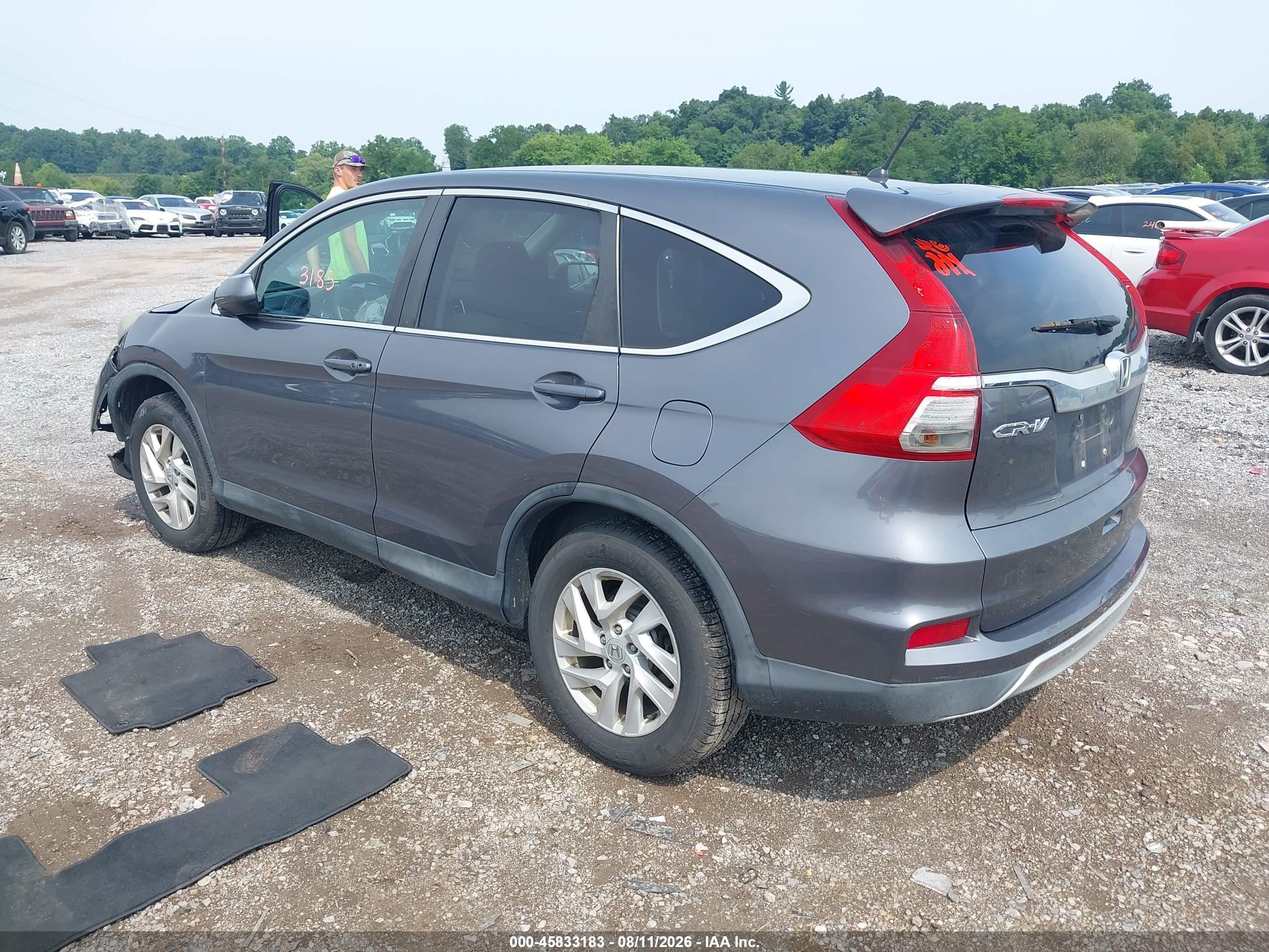 2015 Honda Cr-v Ex Gray vin: 2HKRM4H58FH692975