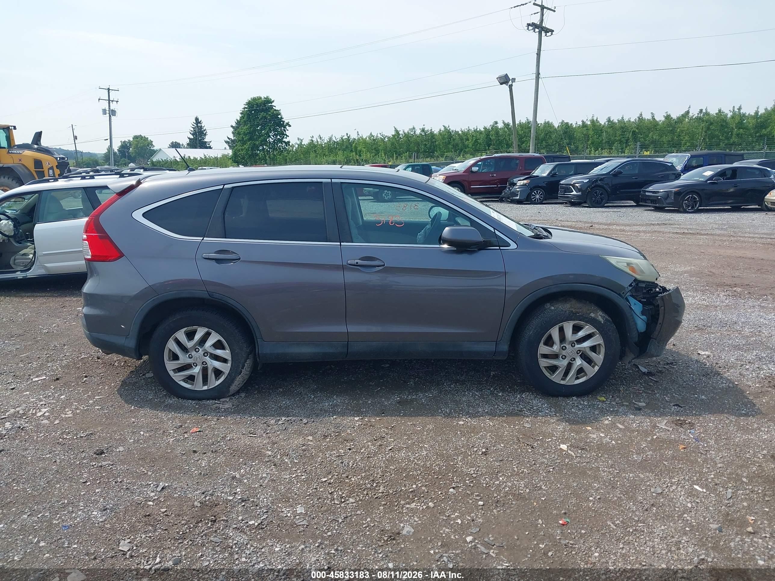 2015 Honda Cr-v Ex Gray vin: 2HKRM4H58FH692975
