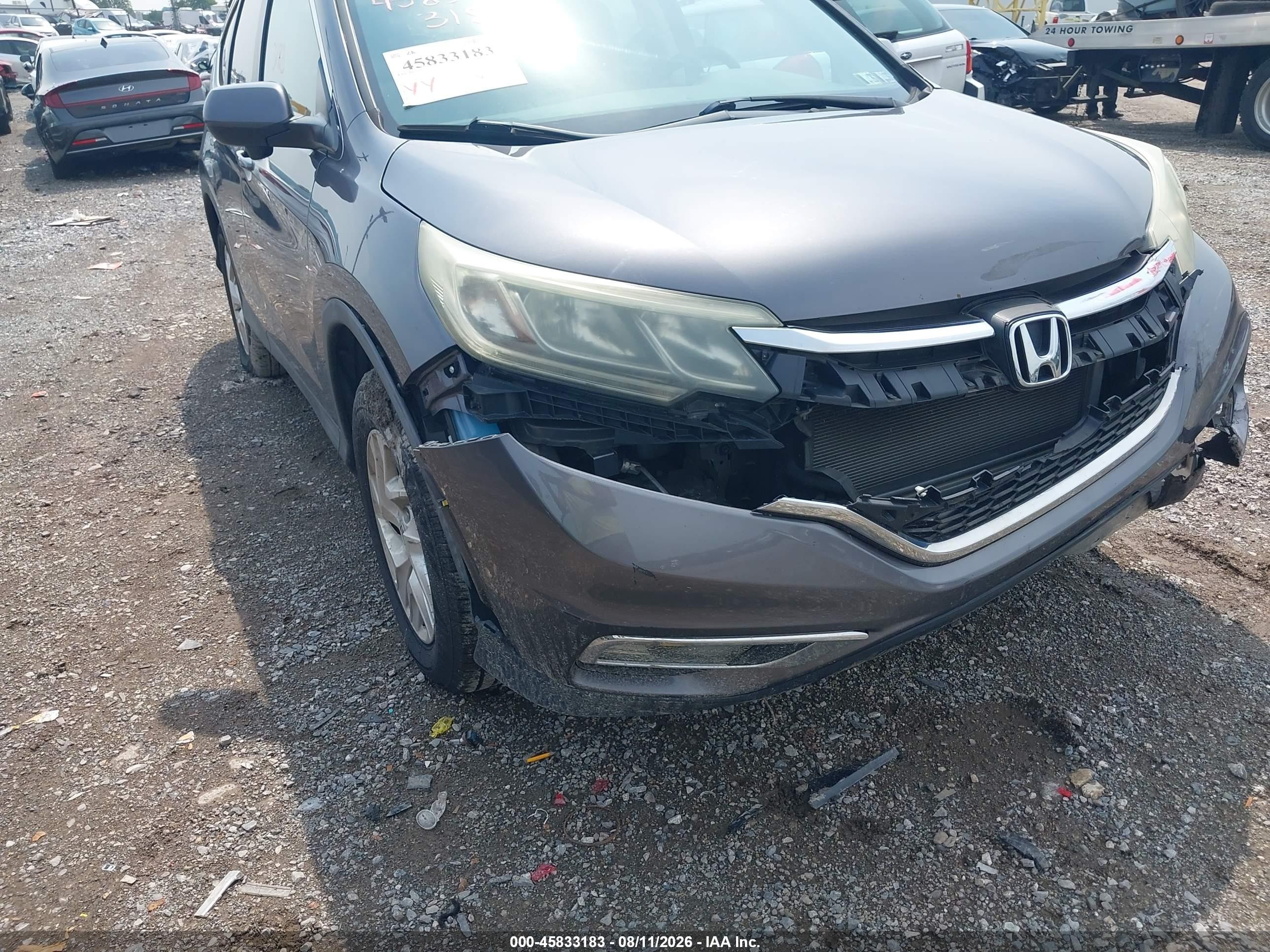 2015 Honda Cr-v Ex Gray vin: 2HKRM4H58FH692975