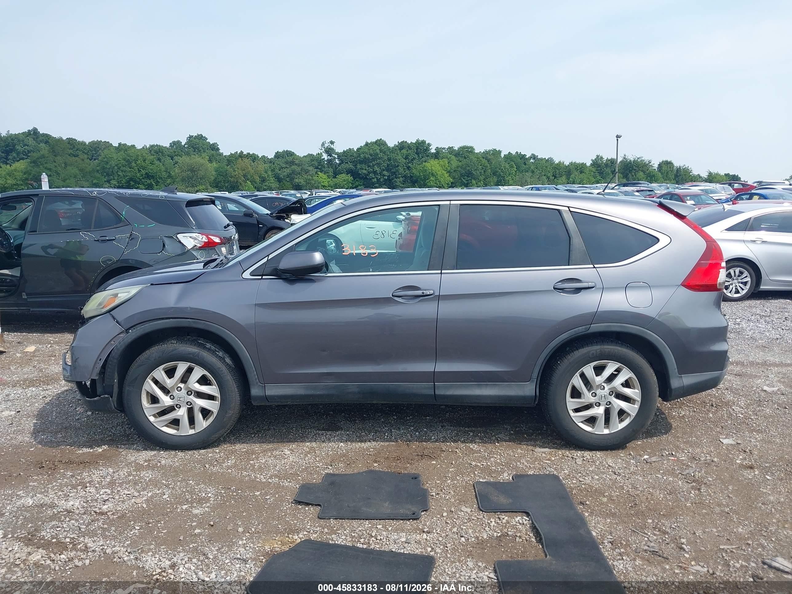 2015 Honda Cr-v Ex Gray vin: 2HKRM4H58FH692975