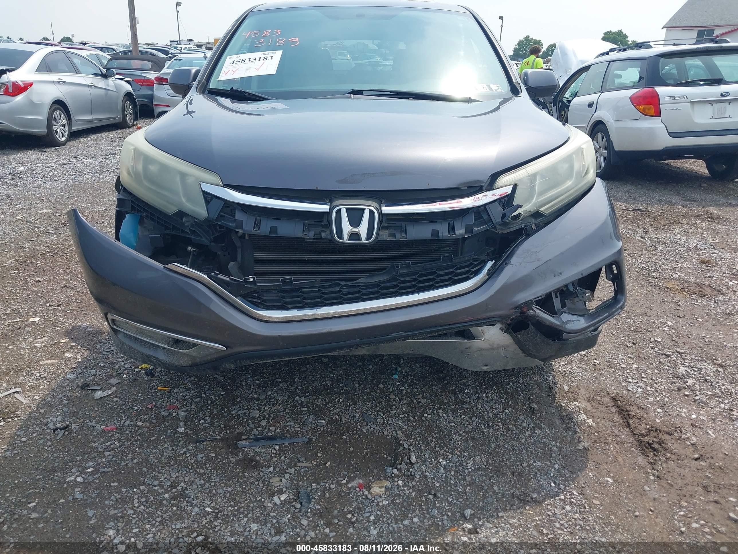 2015 Honda Cr-v Ex Gray vin: 2HKRM4H58FH692975
