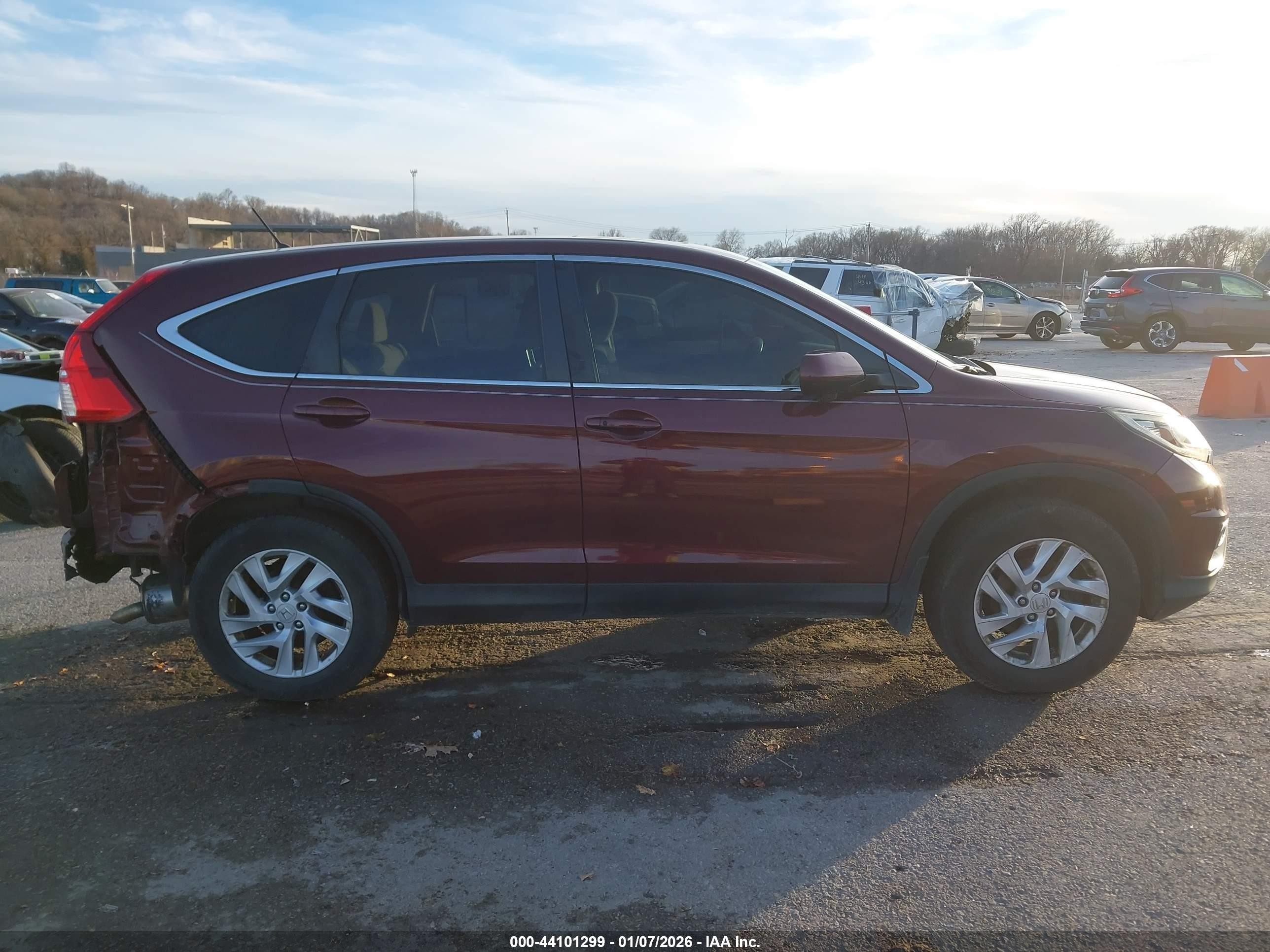 2015 Honda Cr-v Ex Burgundy vin: 2HKRM4H58FH703621