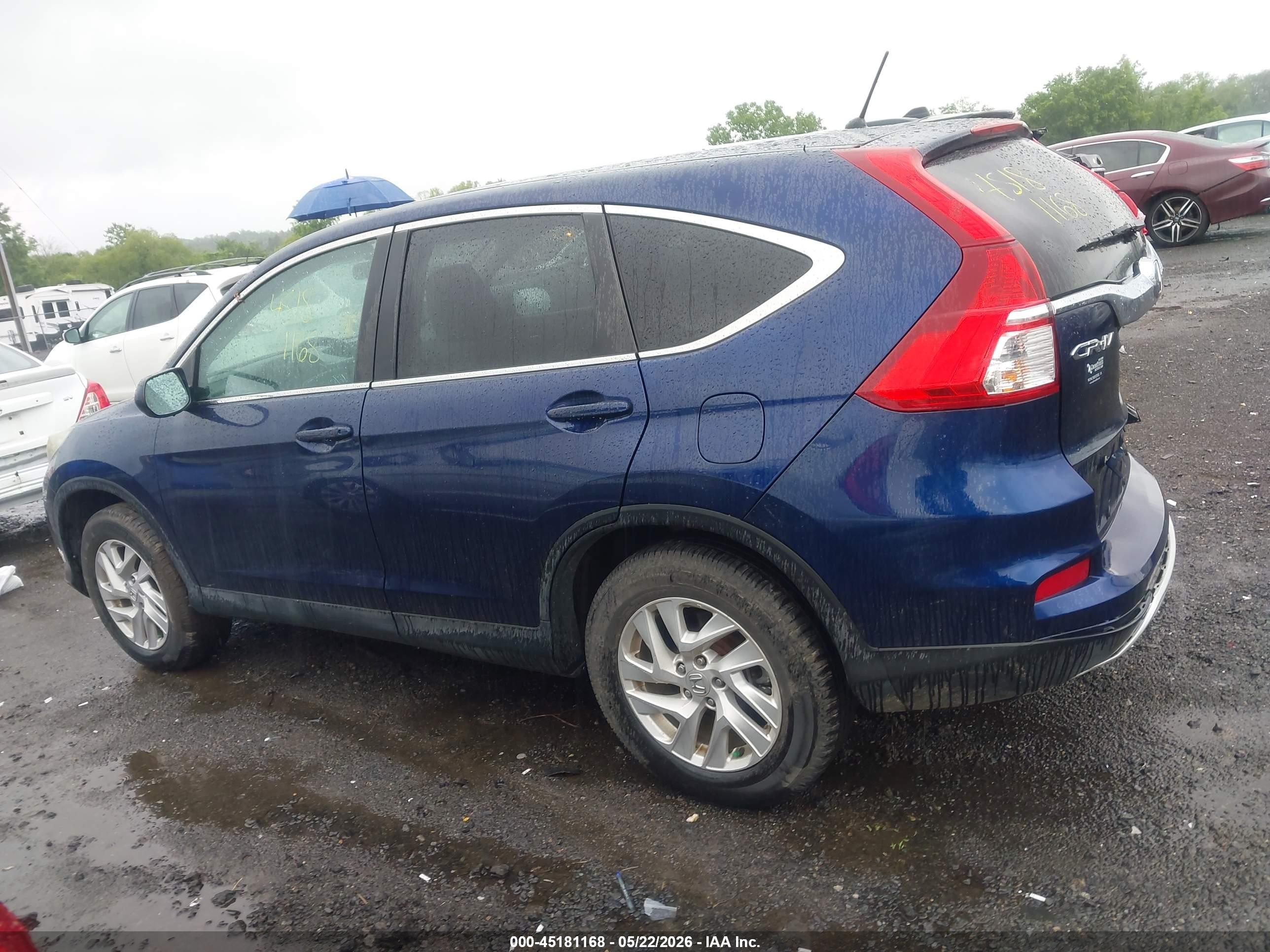 2016 Honda Cr-v Ex Blue vin: 2HKRM4H58GH627755