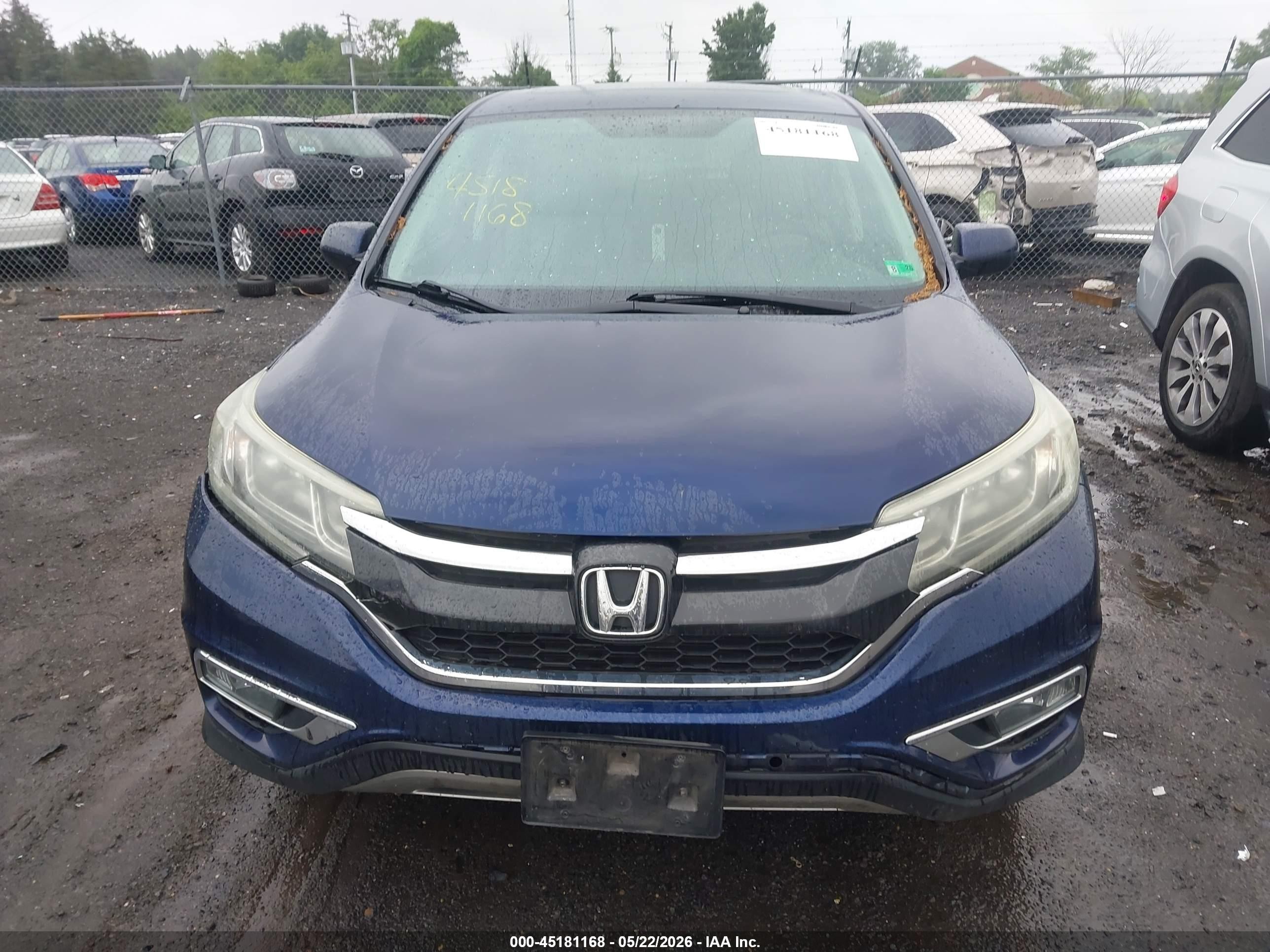 2016 Honda Cr-v Ex Blue vin: 2HKRM4H58GH627755