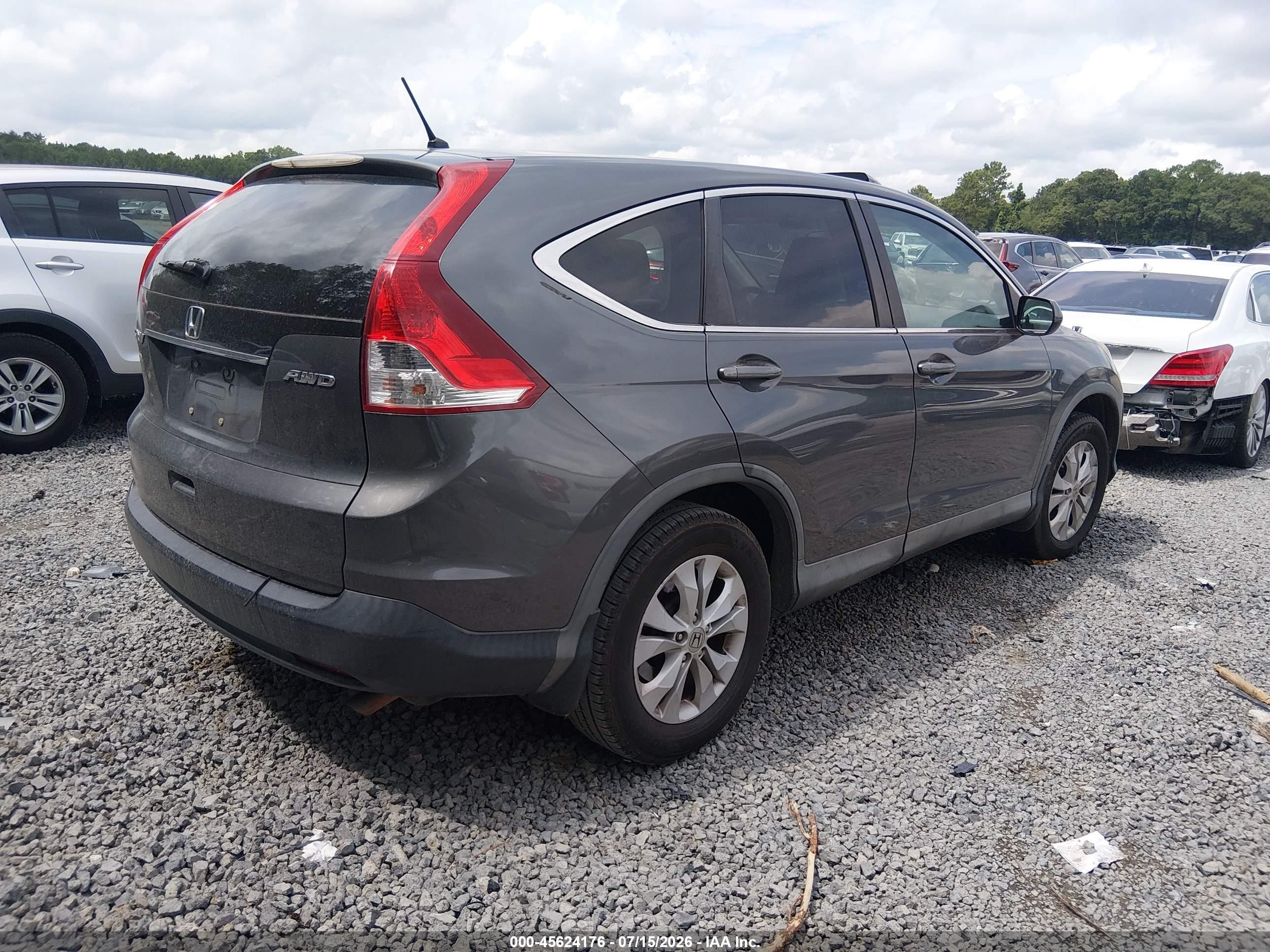 2012 Honda Cr-v Ex Серый vin: 2HKRM4H59CH608142