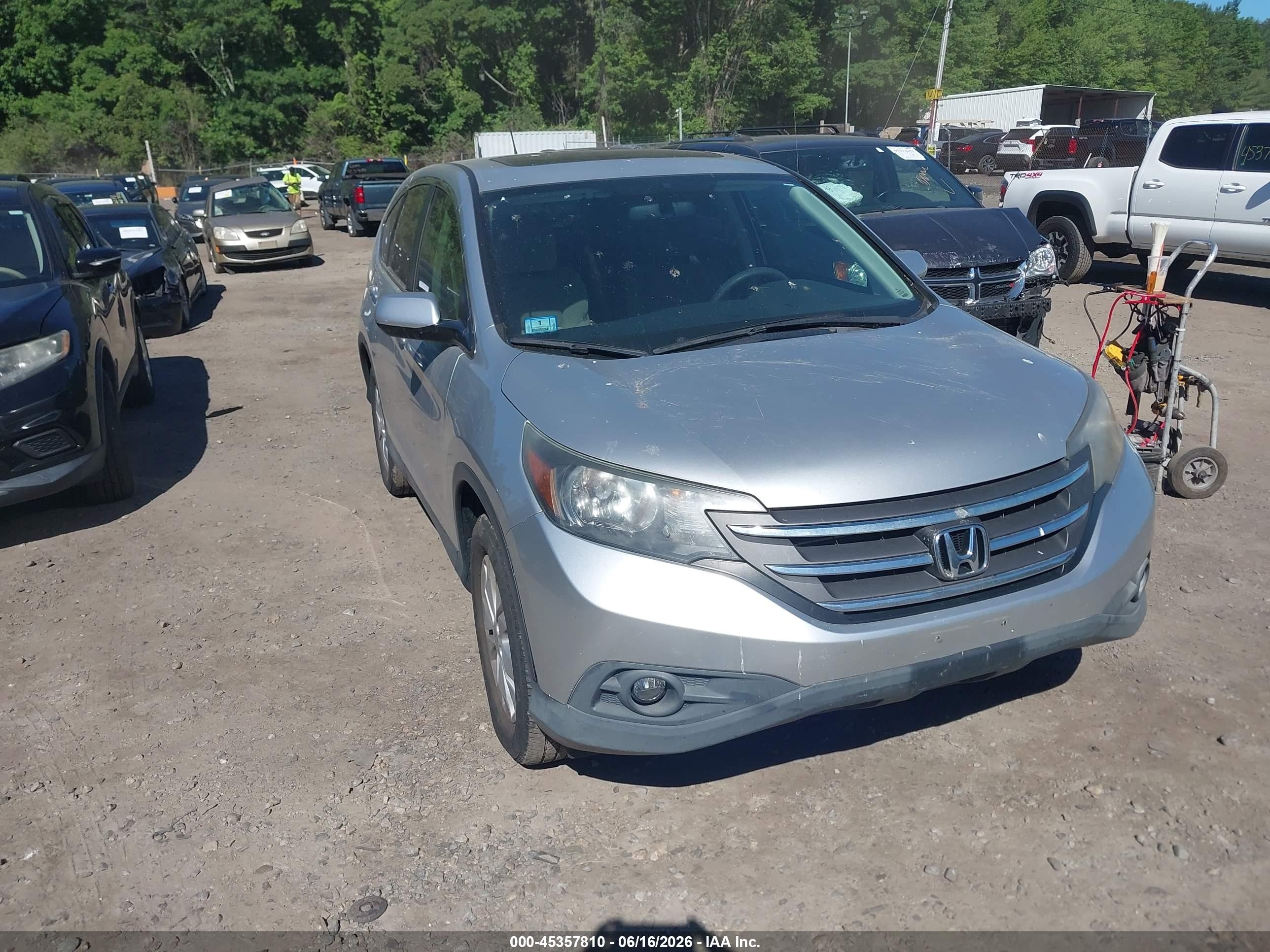 2012 Honda Cr-v Ex Silver vin: 2HKRM4H59CH631601