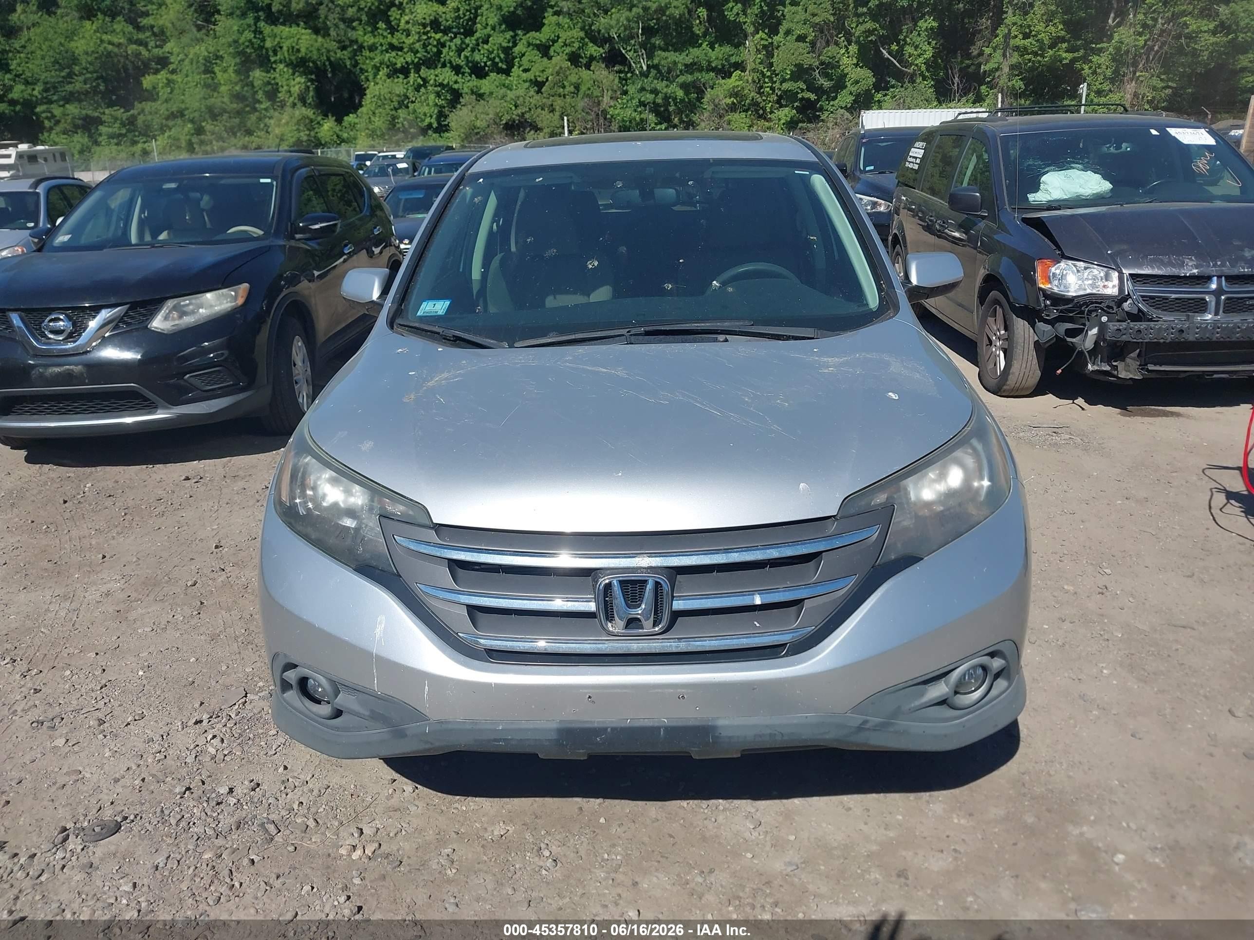 2012 Honda Cr-v Ex Silver vin: 2HKRM4H59CH631601