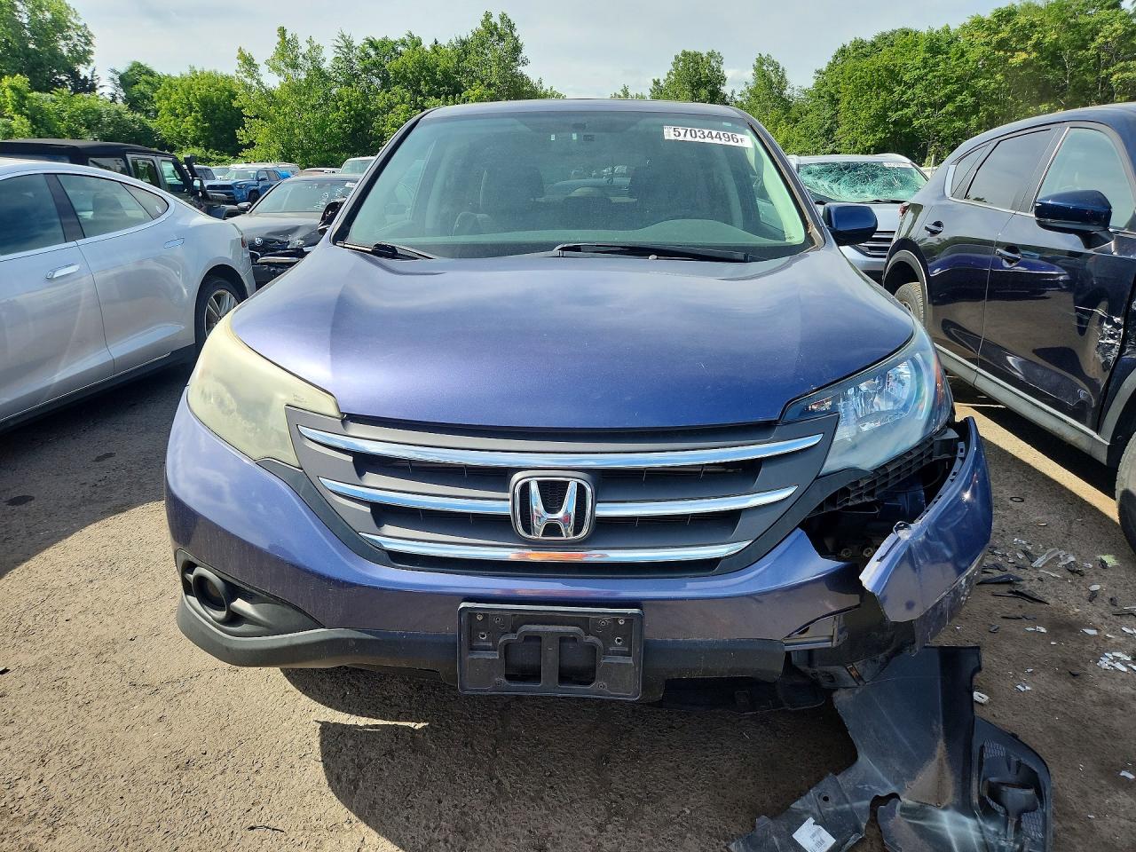 2013 Honda Cr-v Ex Blue vin: 2HKRM4H59DH625007