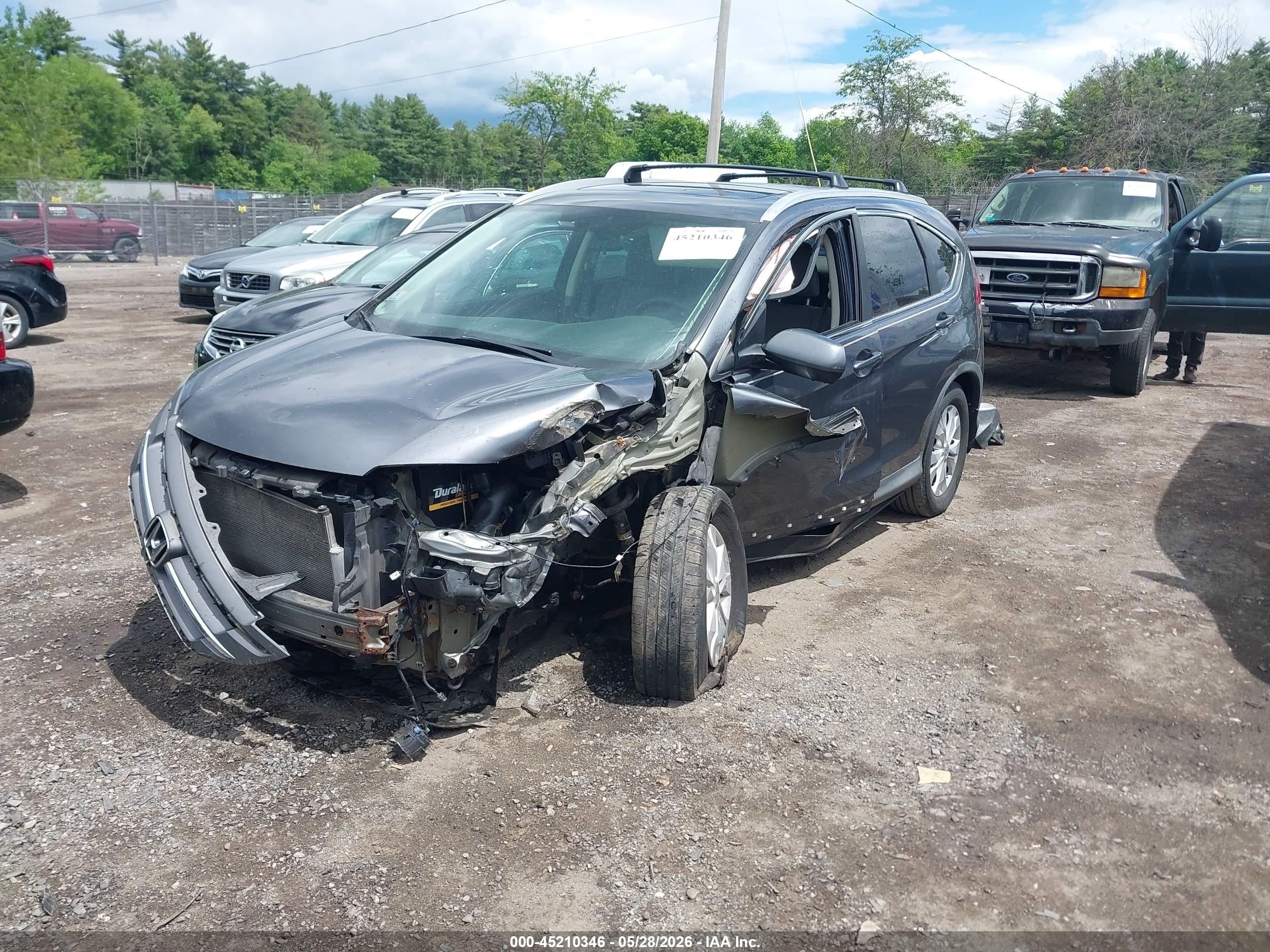 2013 Honda Cr-v Ex Gray vin: 2HKRM4H59DH644169