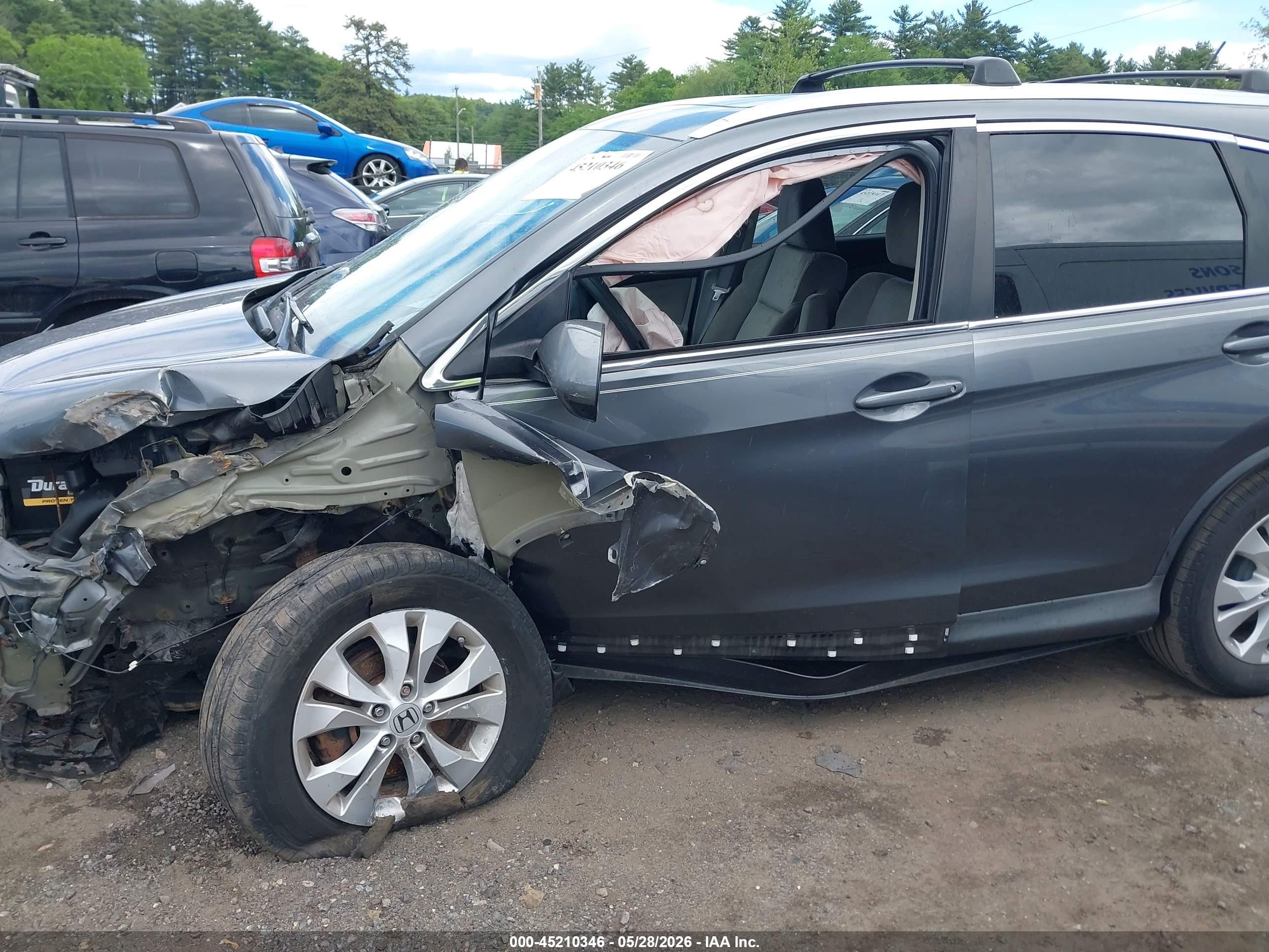 2013 Honda Cr-v Ex Gray vin: 2HKRM4H59DH644169