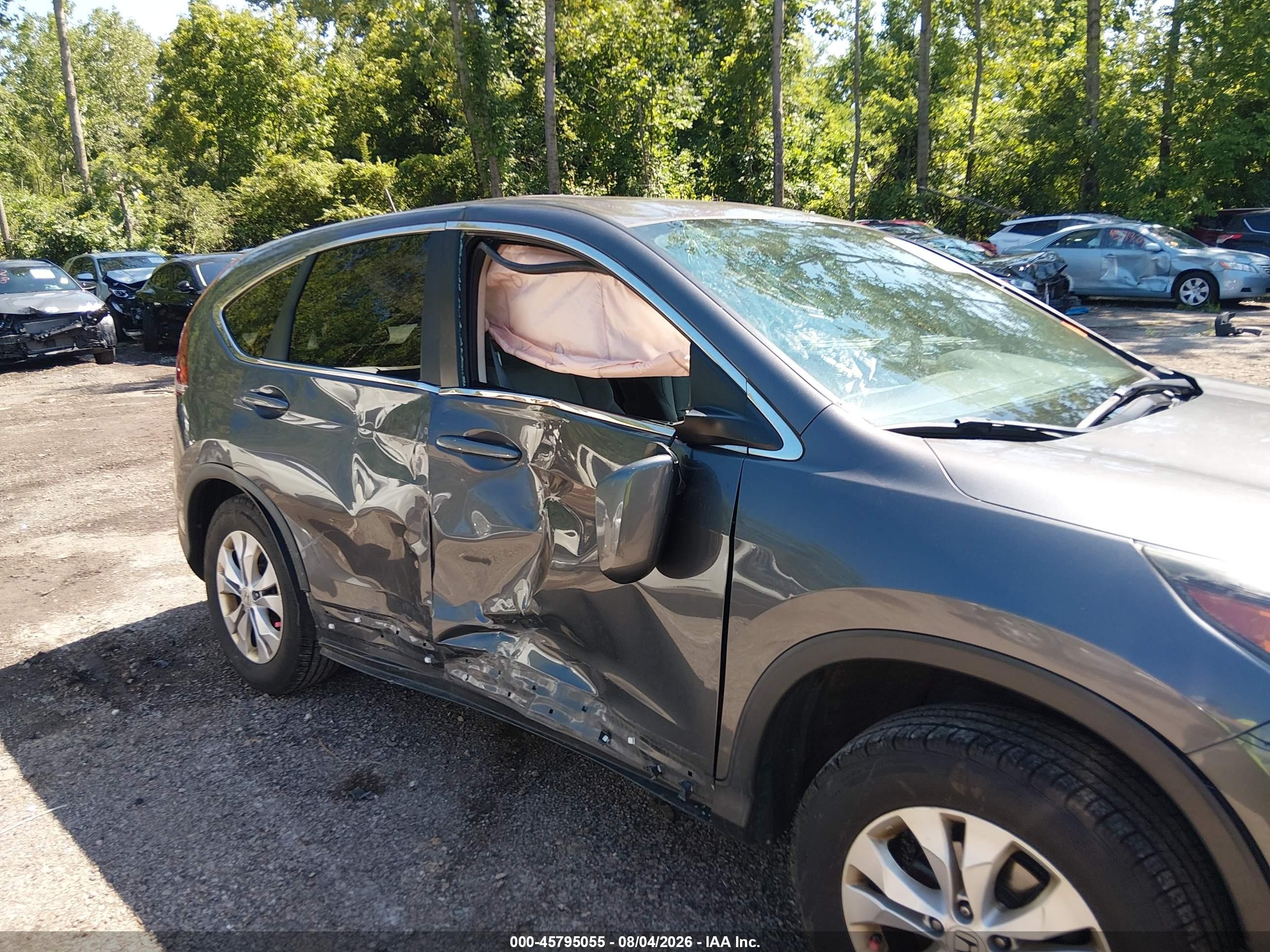 2013 Honda Cr-v Ex Gray vin: 2HKRM4H59DH674126