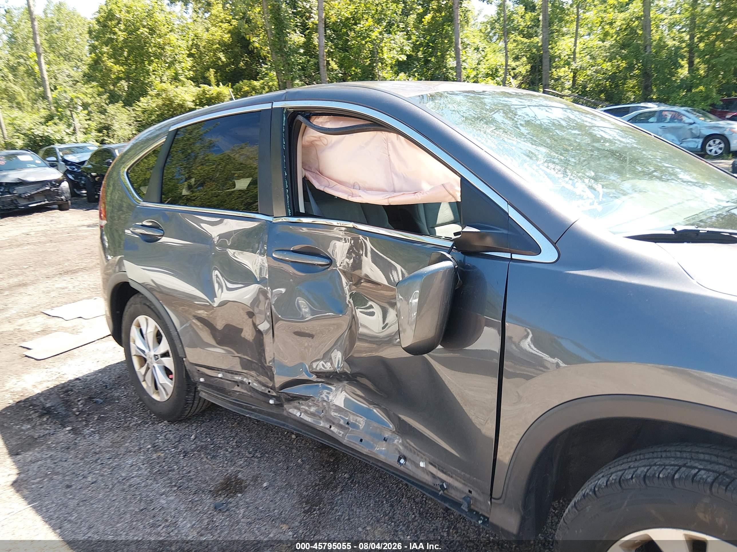 2013 Honda Cr-v Ex Gray vin: 2HKRM4H59DH674126