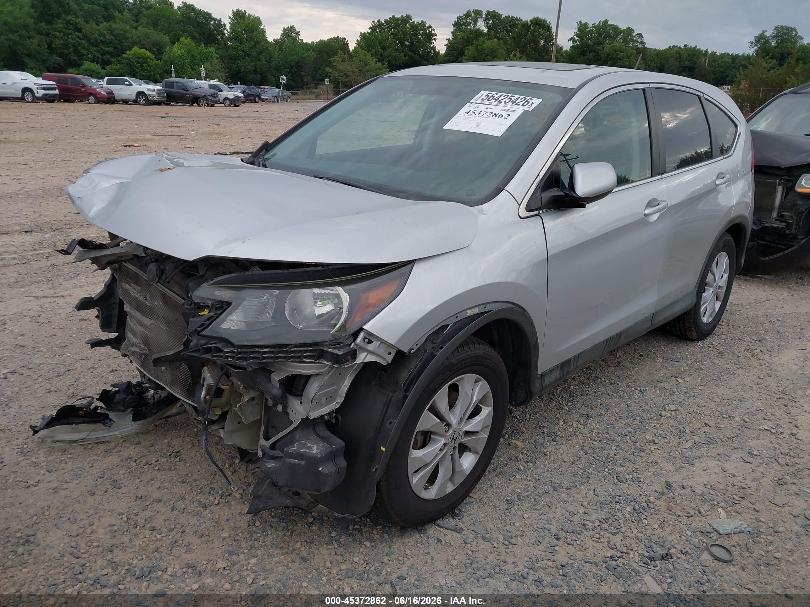 2013 Honda Cr-v Ex Silver vin: 2HKRM4H59DH679262