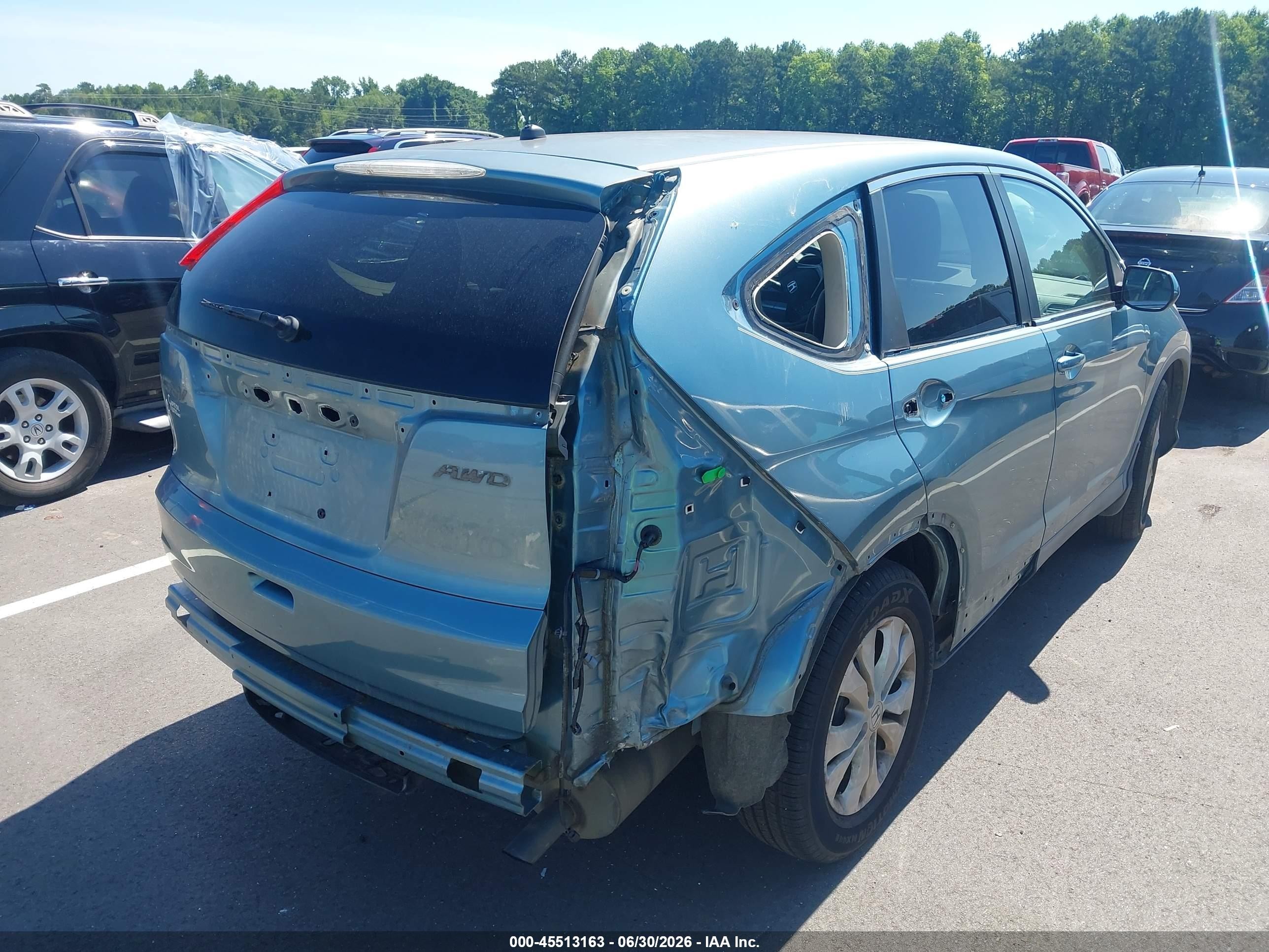 2013 Honda Cr-v Ex Blue vin: 2HKRM4H59DH689886