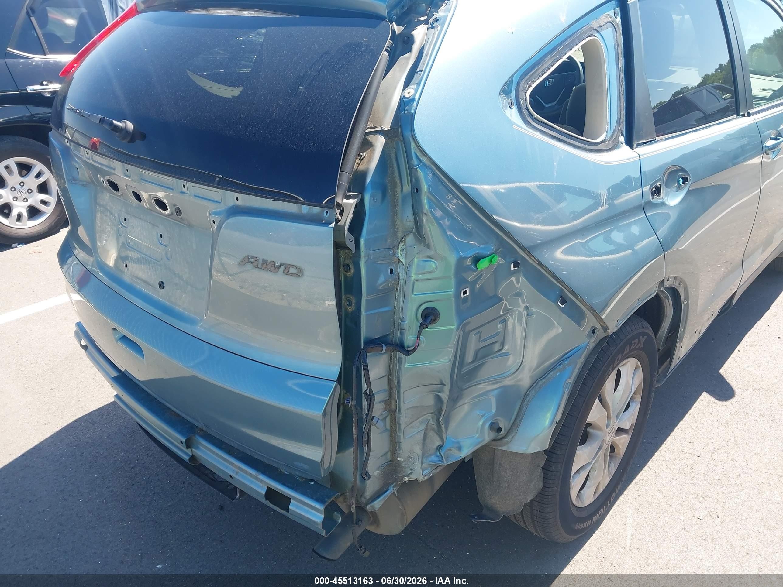 2013 Honda Cr-v Ex Blue vin: 2HKRM4H59DH689886