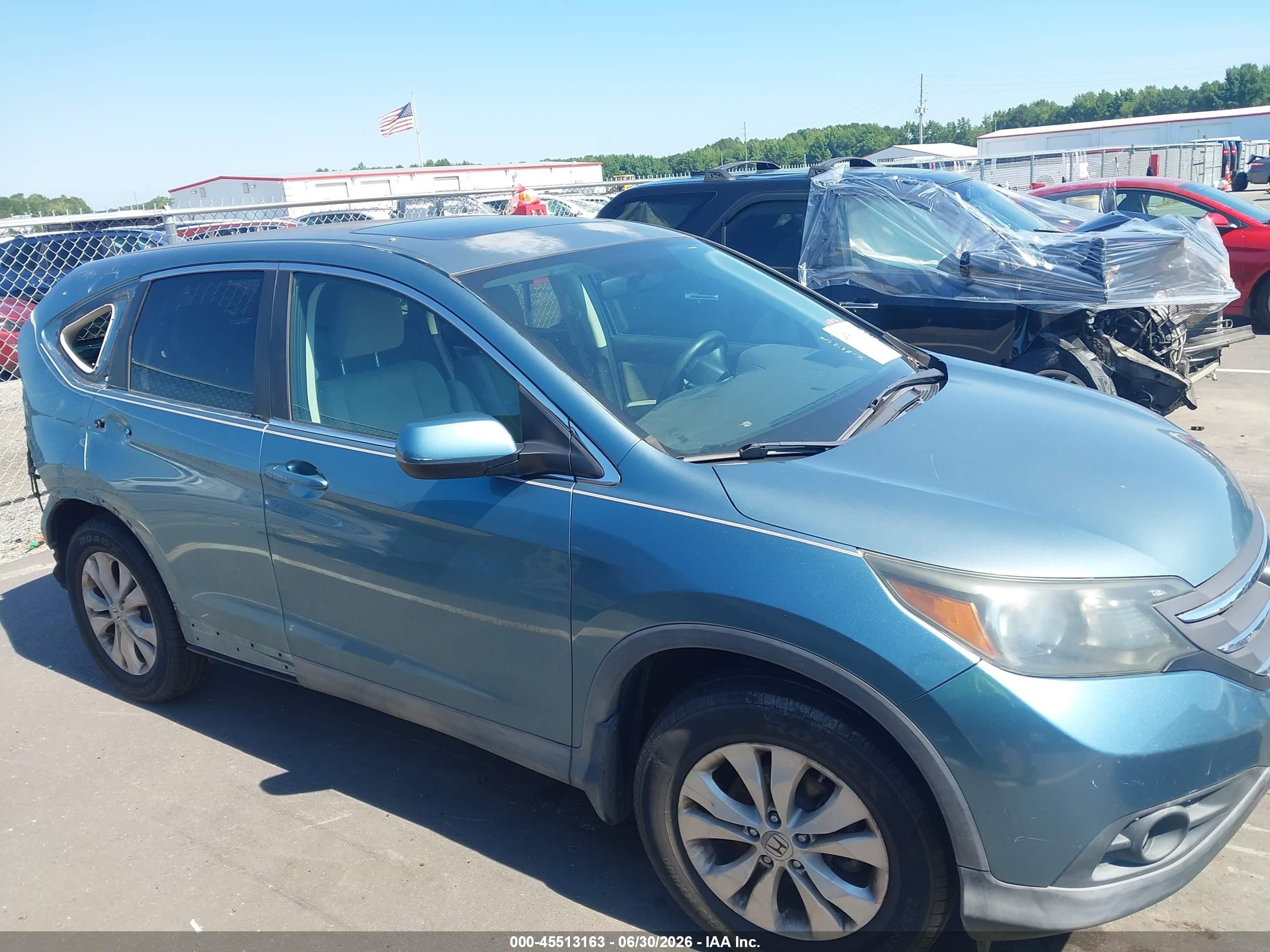 2013 Honda Cr-v Ex Blue vin: 2HKRM4H59DH689886