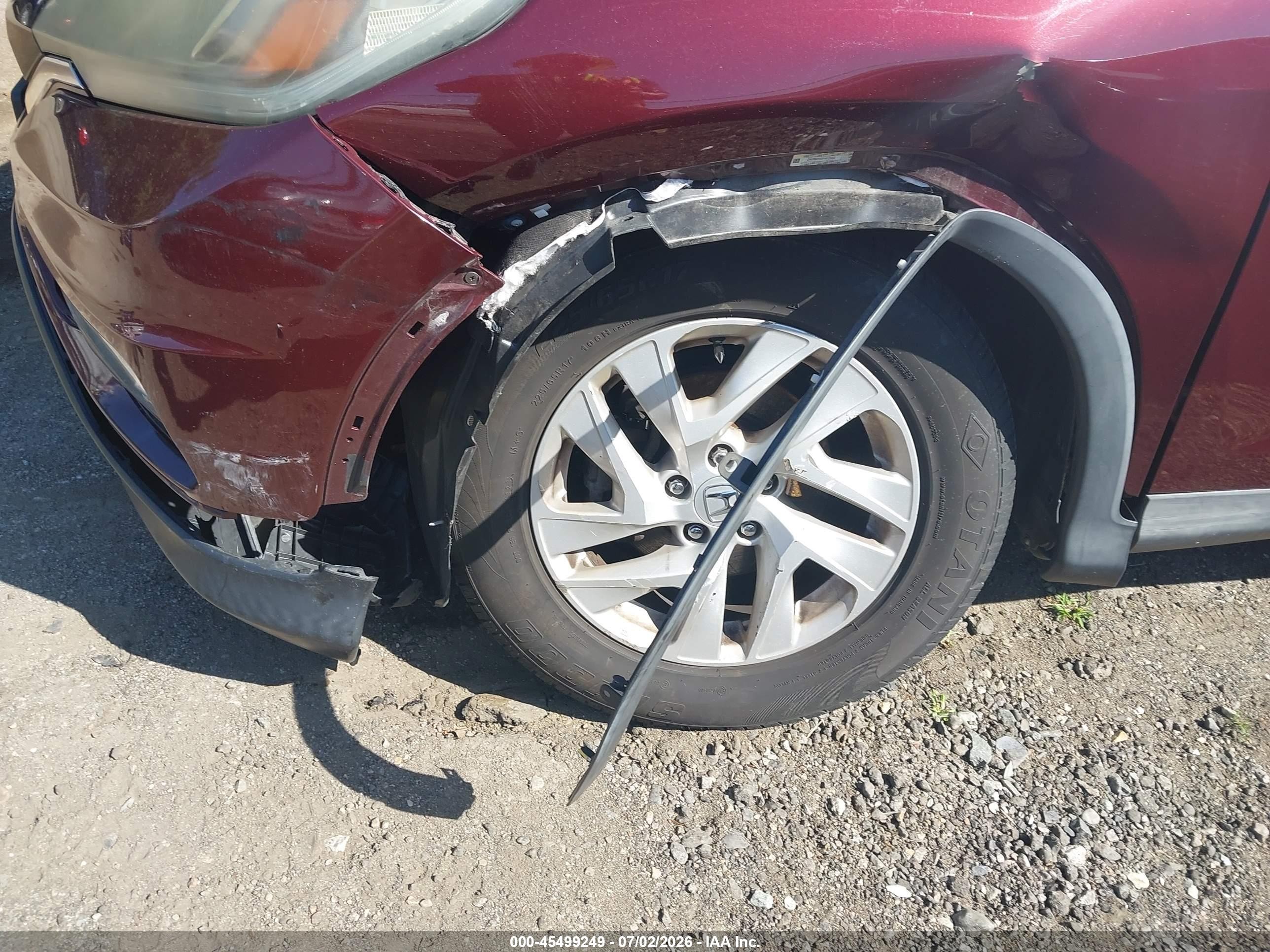 2015 Honda Cr-v Ex Burgundy vin: 2HKRM4H59FH613684