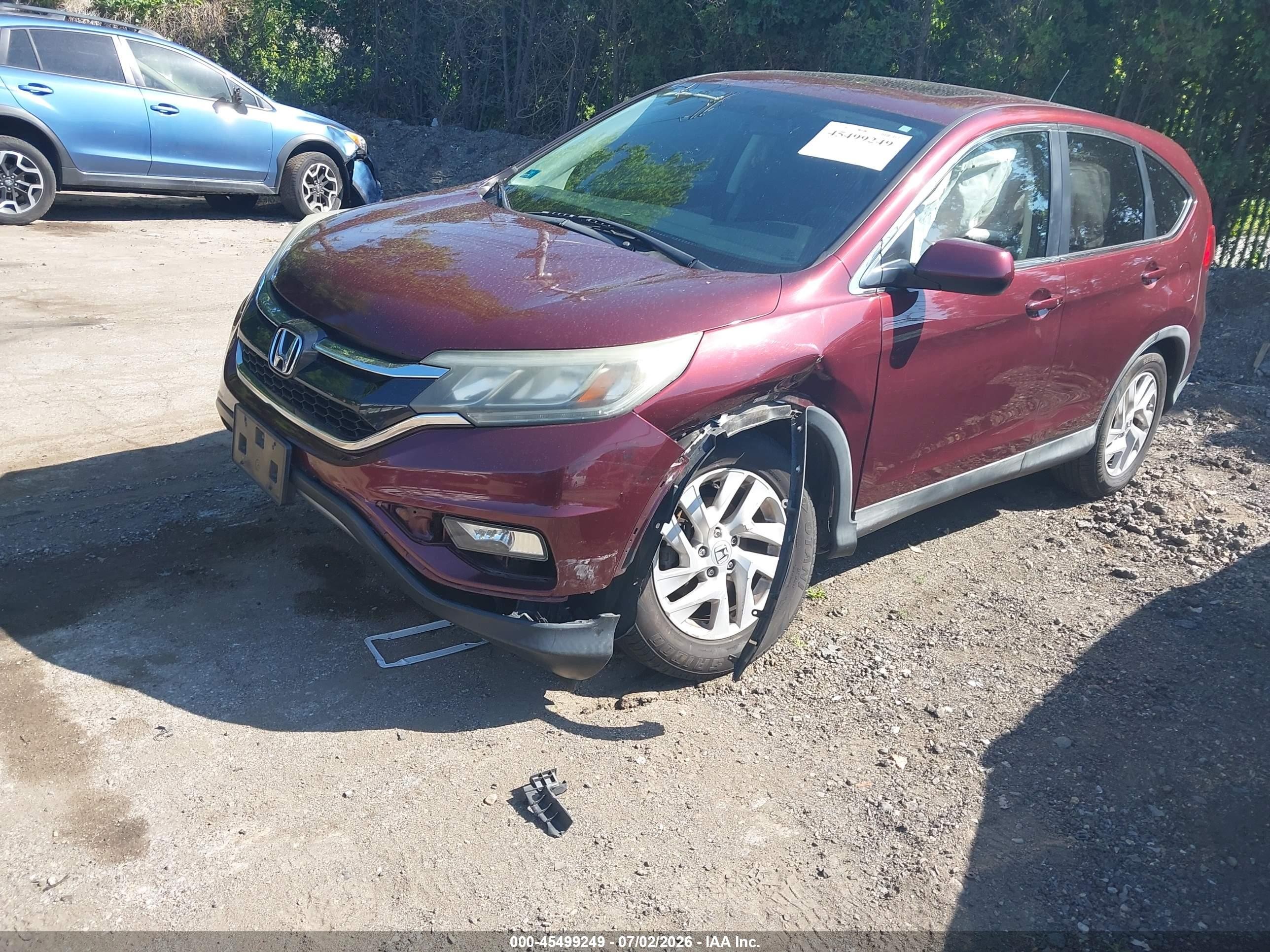 2015 Honda Cr-v Ex Burgundy vin: 2HKRM4H59FH613684