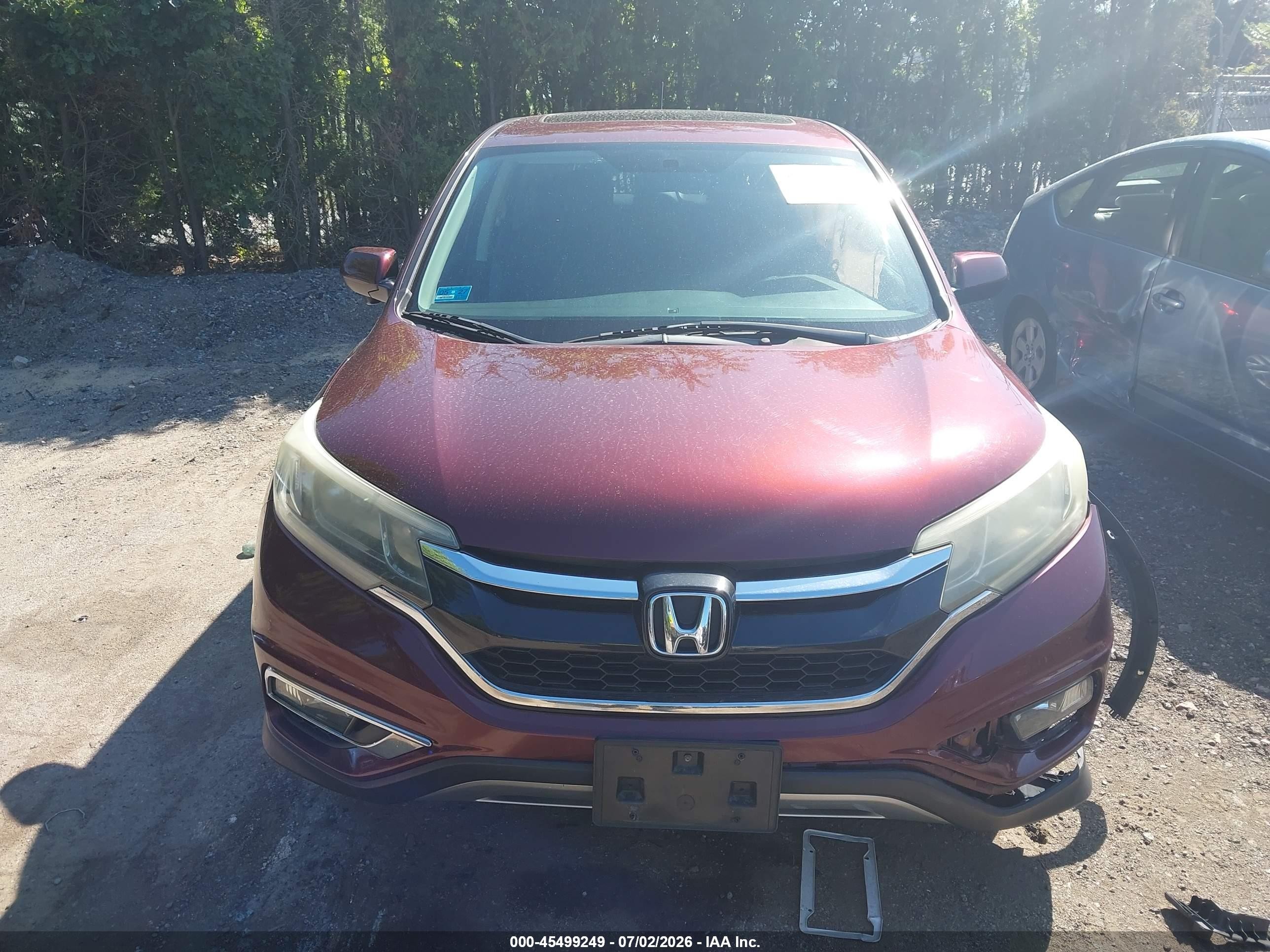 2015 Honda Cr-v Ex Burgundy vin: 2HKRM4H59FH613684