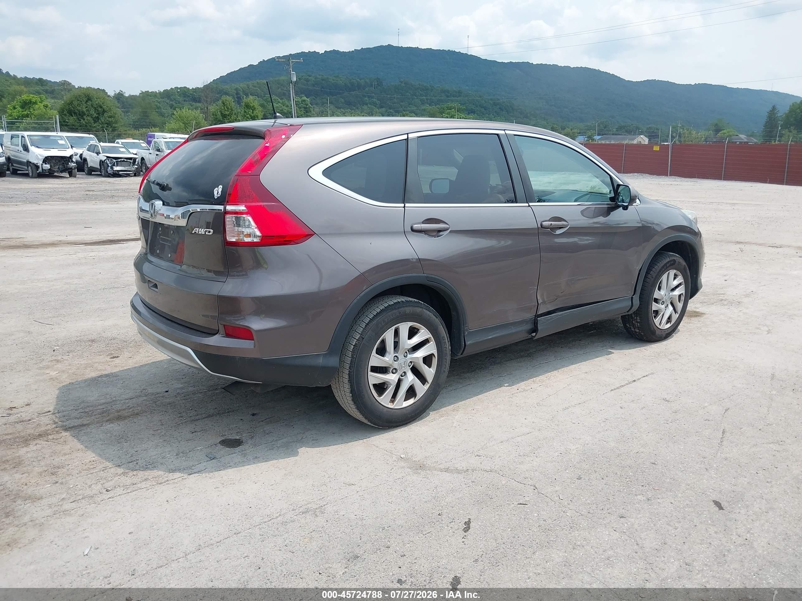 2015 Honda Cr-v Ex Brown vin: 2HKRM4H59FH685789