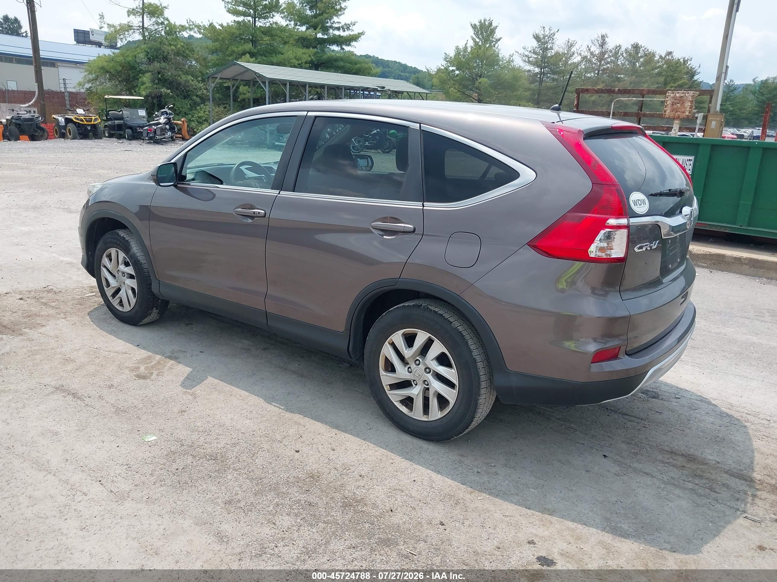 2015 Honda Cr-v Ex Brown vin: 2HKRM4H59FH685789