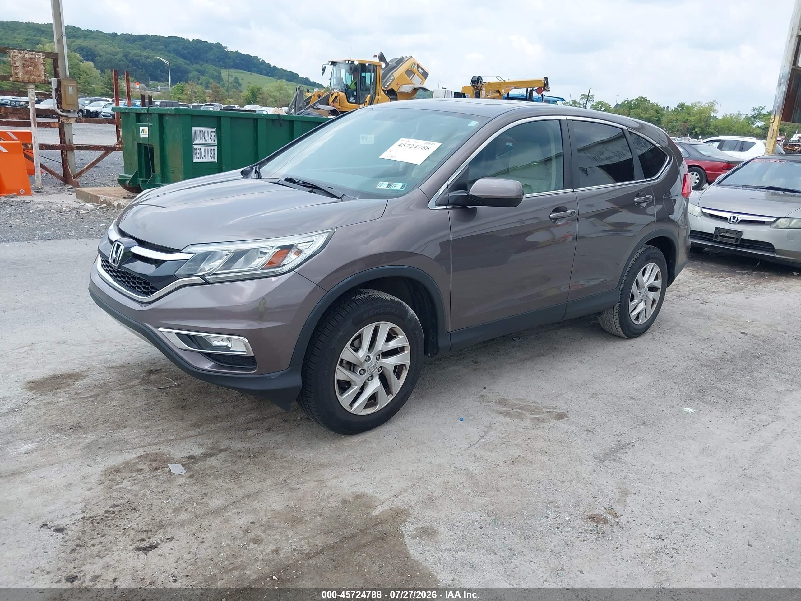 2015 Honda Cr-v Ex Brown vin: 2HKRM4H59FH685789