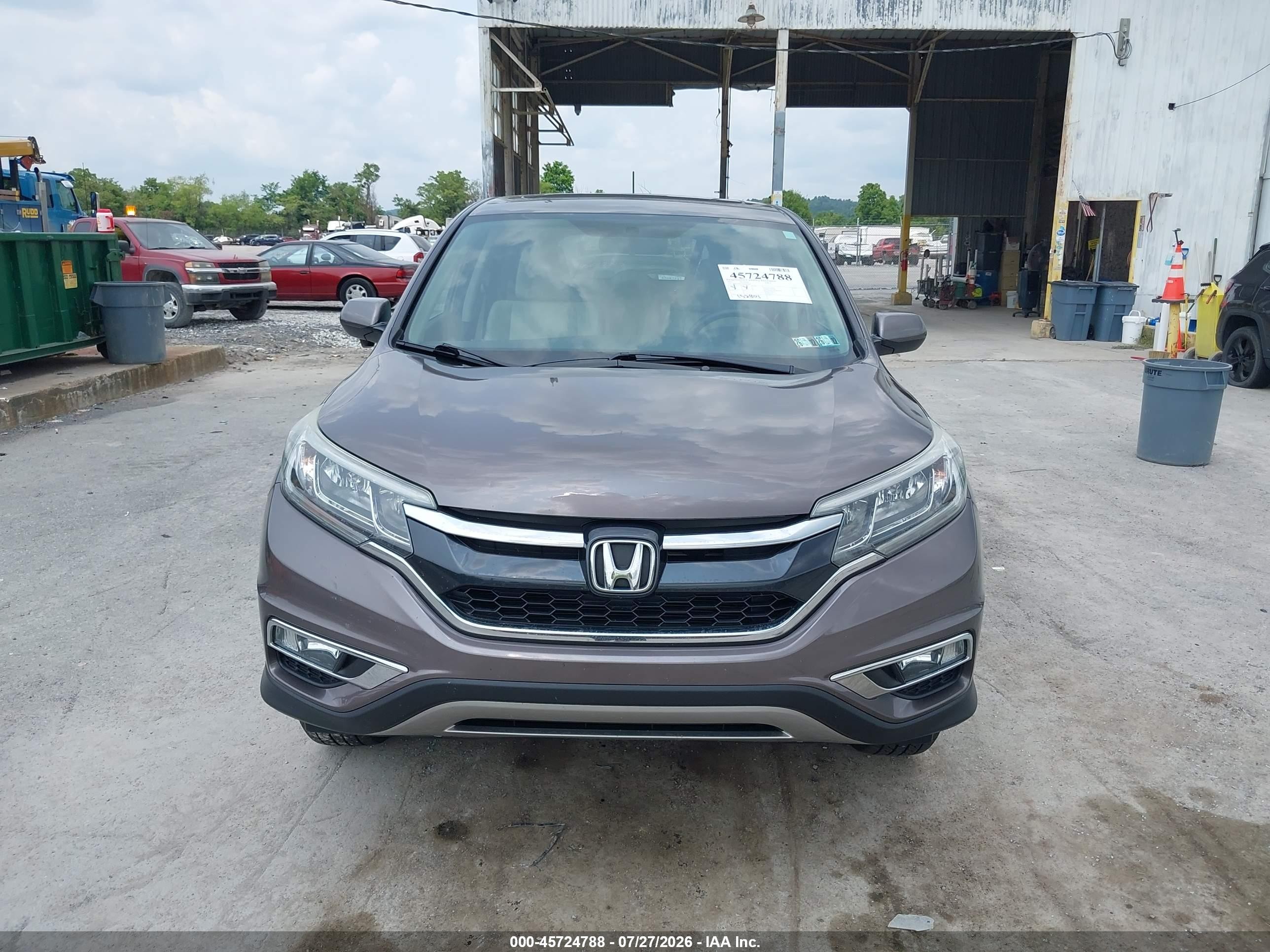 2015 Honda Cr-v Ex Brown vin: 2HKRM4H59FH685789