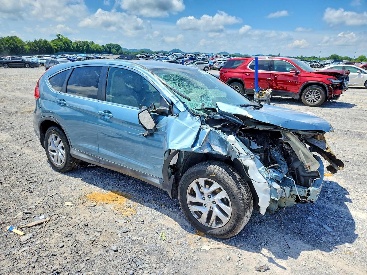 2015 Honda Cr-v Ex Blue vin: 2HKRM4H59FH700632