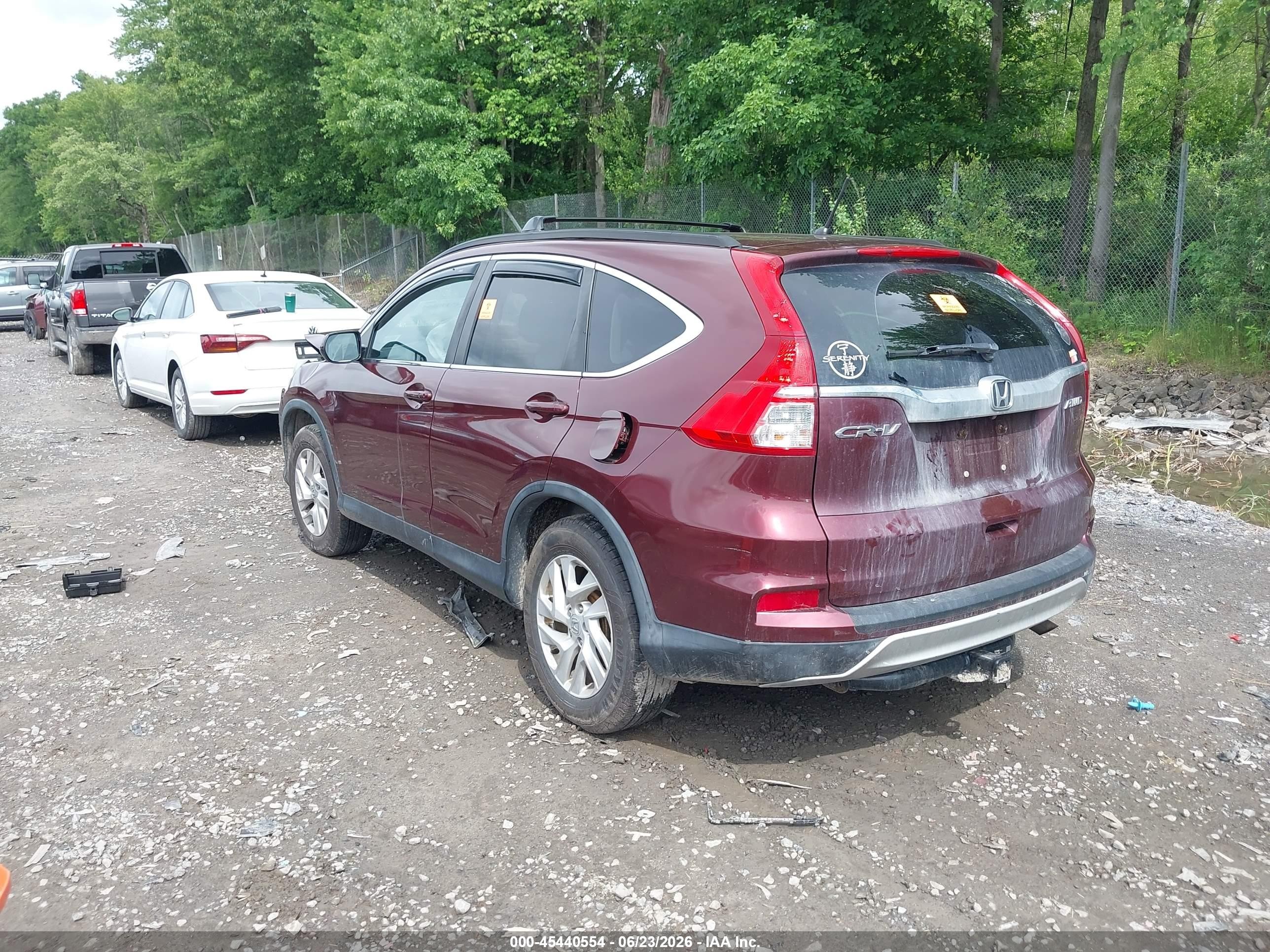 2015 Honda Cr-v Ex Burgundy vin: 2HKRM4H59FH708083
