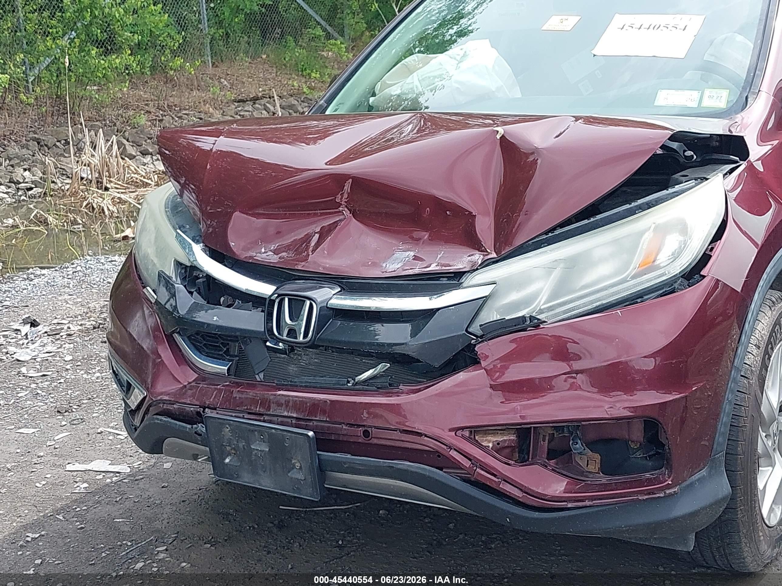 2015 Honda Cr-v Ex Burgundy vin: 2HKRM4H59FH708083