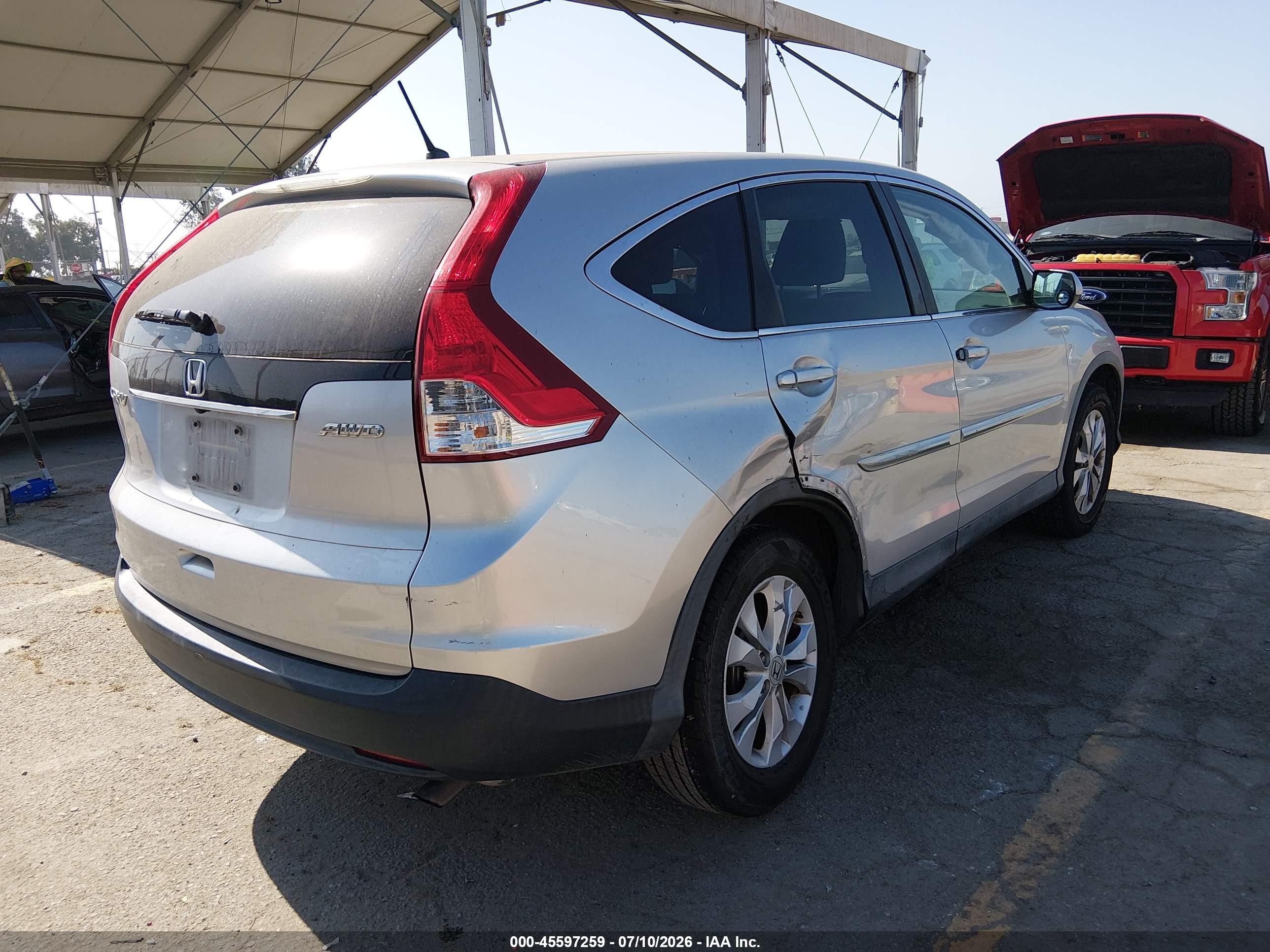 2012 Honda Cr-v Ex Silver vin: 2HKRM4H5XCH606402