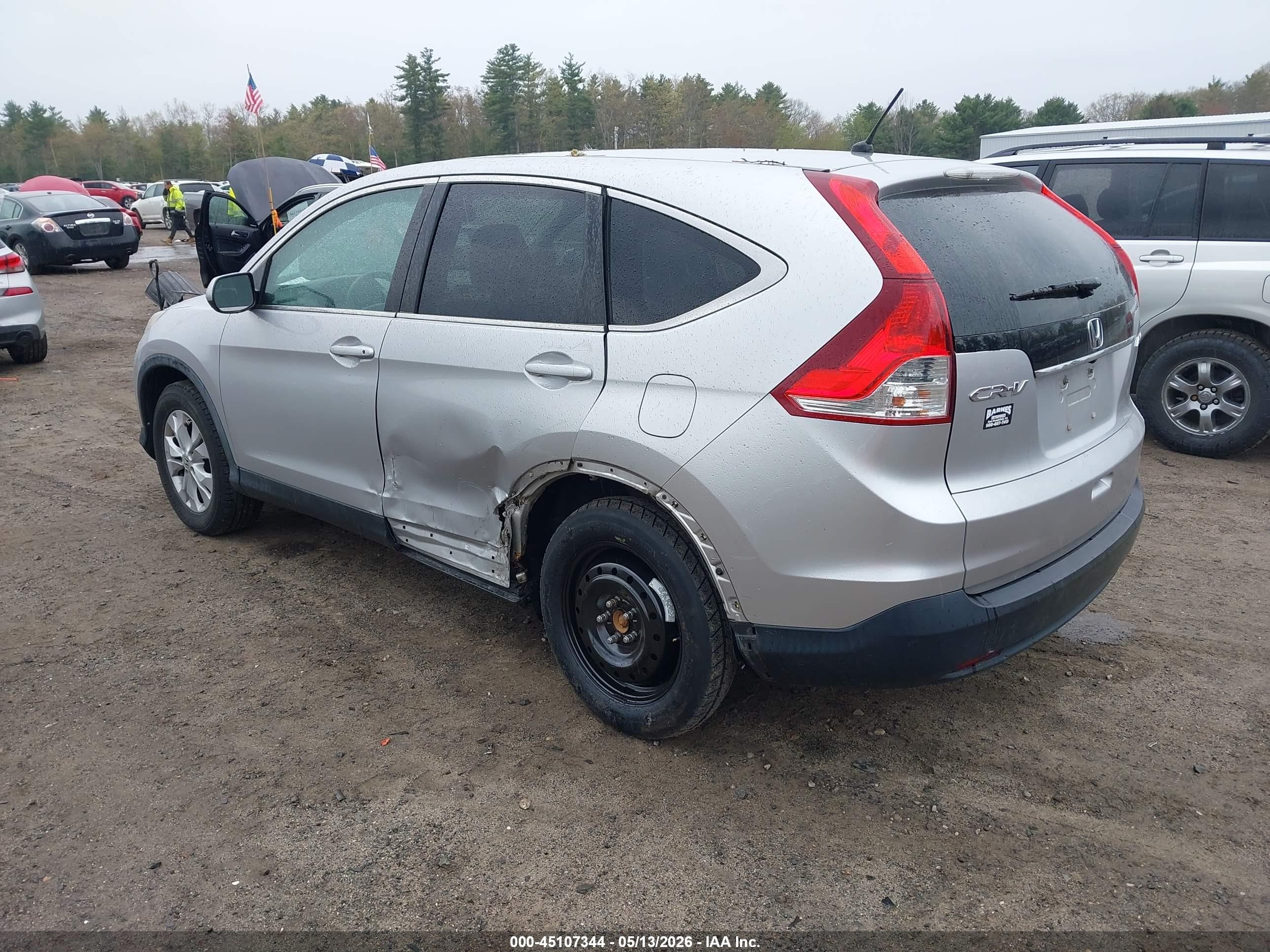 2013 Honda Cr-v Ex Silver vin: 2HKRM4H5XDH602576