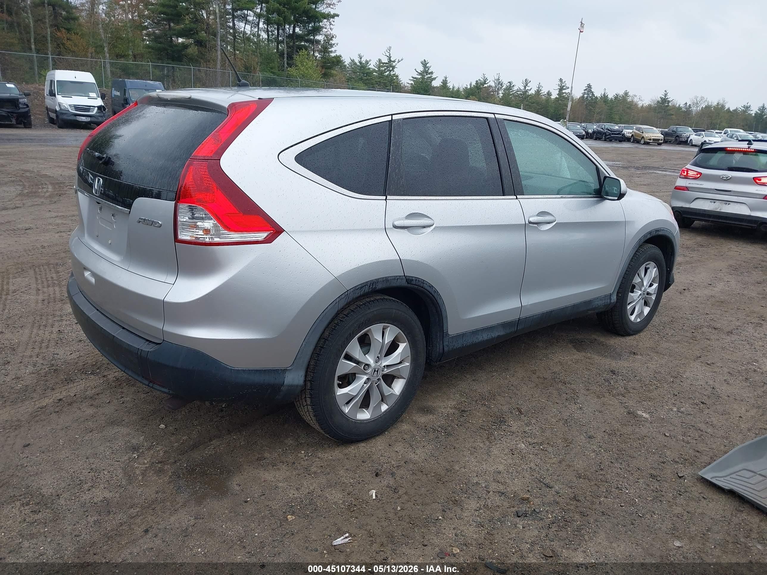 2013 Honda Cr-v Ex Silver vin: 2HKRM4H5XDH602576