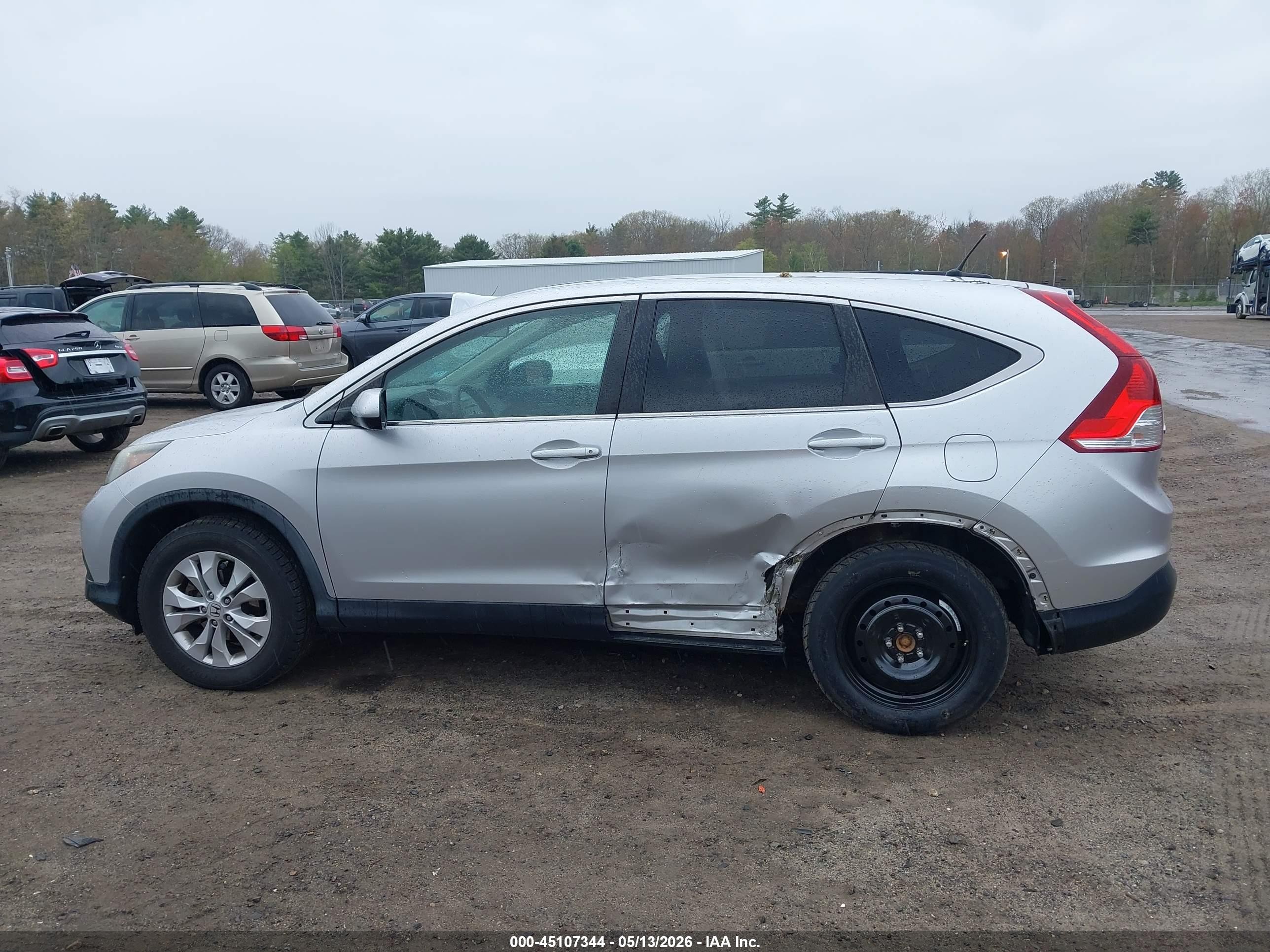 2013 Honda Cr-v Ex Silver vin: 2HKRM4H5XDH602576