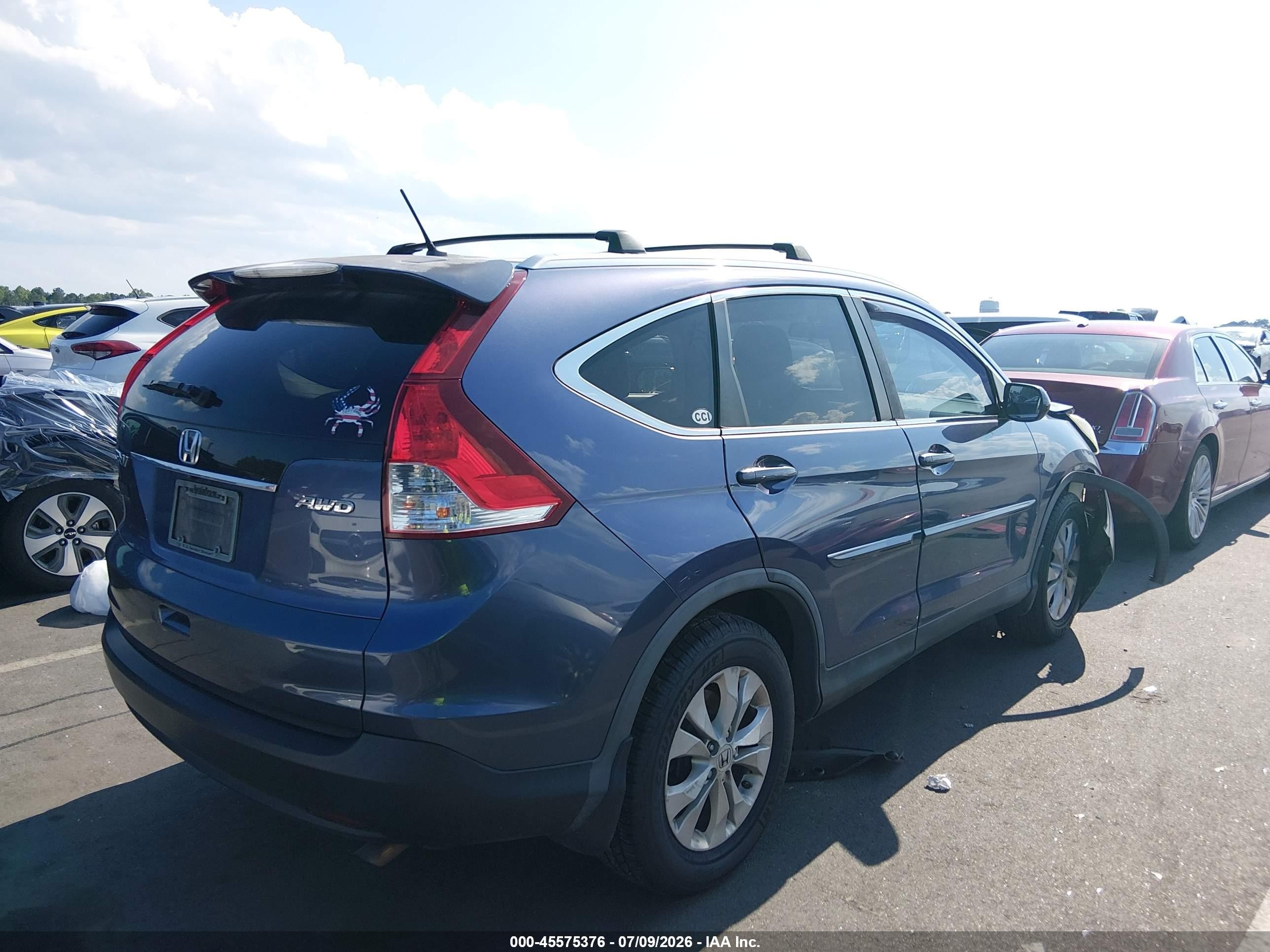 2013 Honda Cr-v Ex Light Blue vin: 2HKRM4H5XDH615490