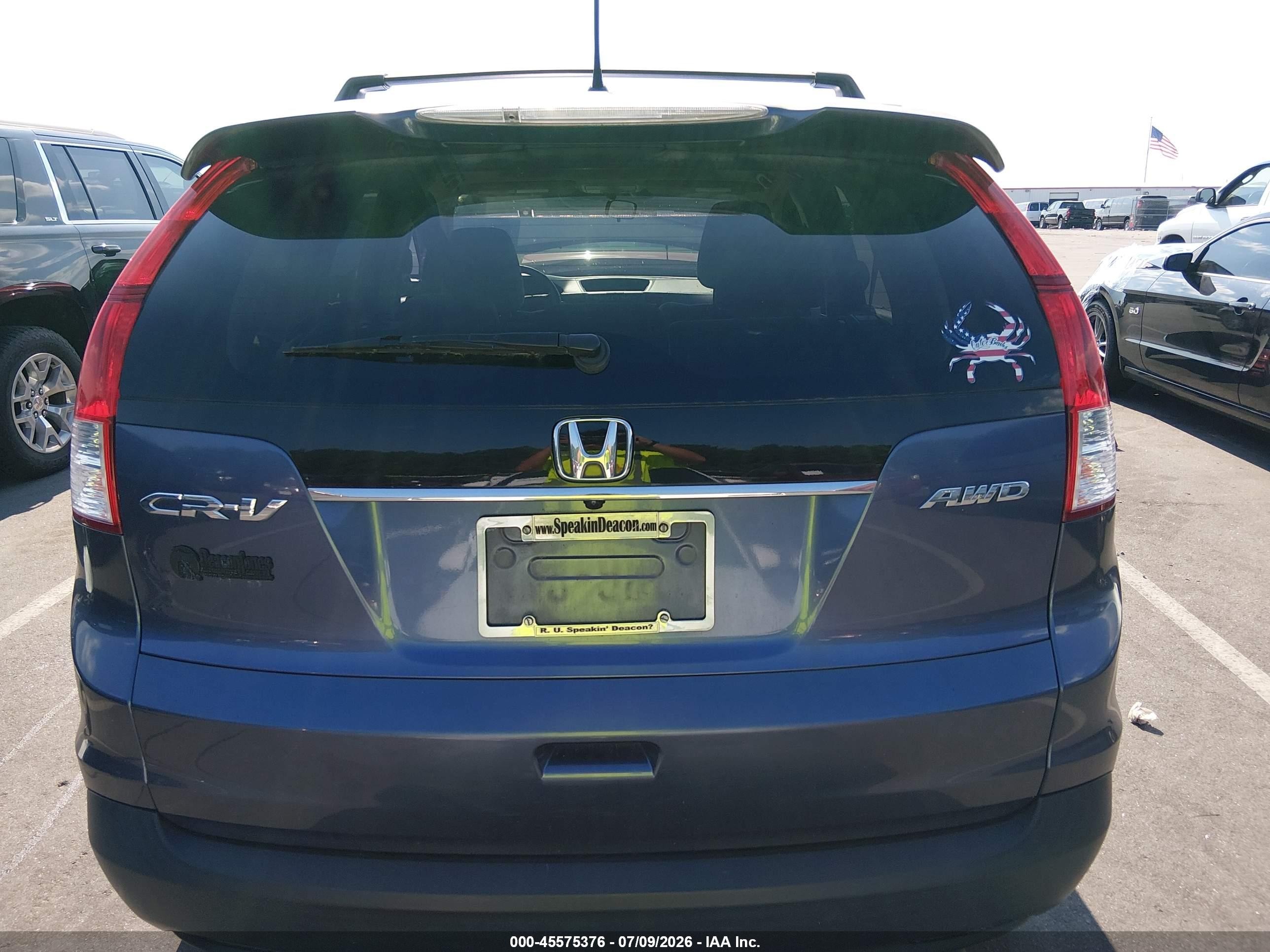 2013 Honda Cr-v Ex Light Blue vin: 2HKRM4H5XDH615490