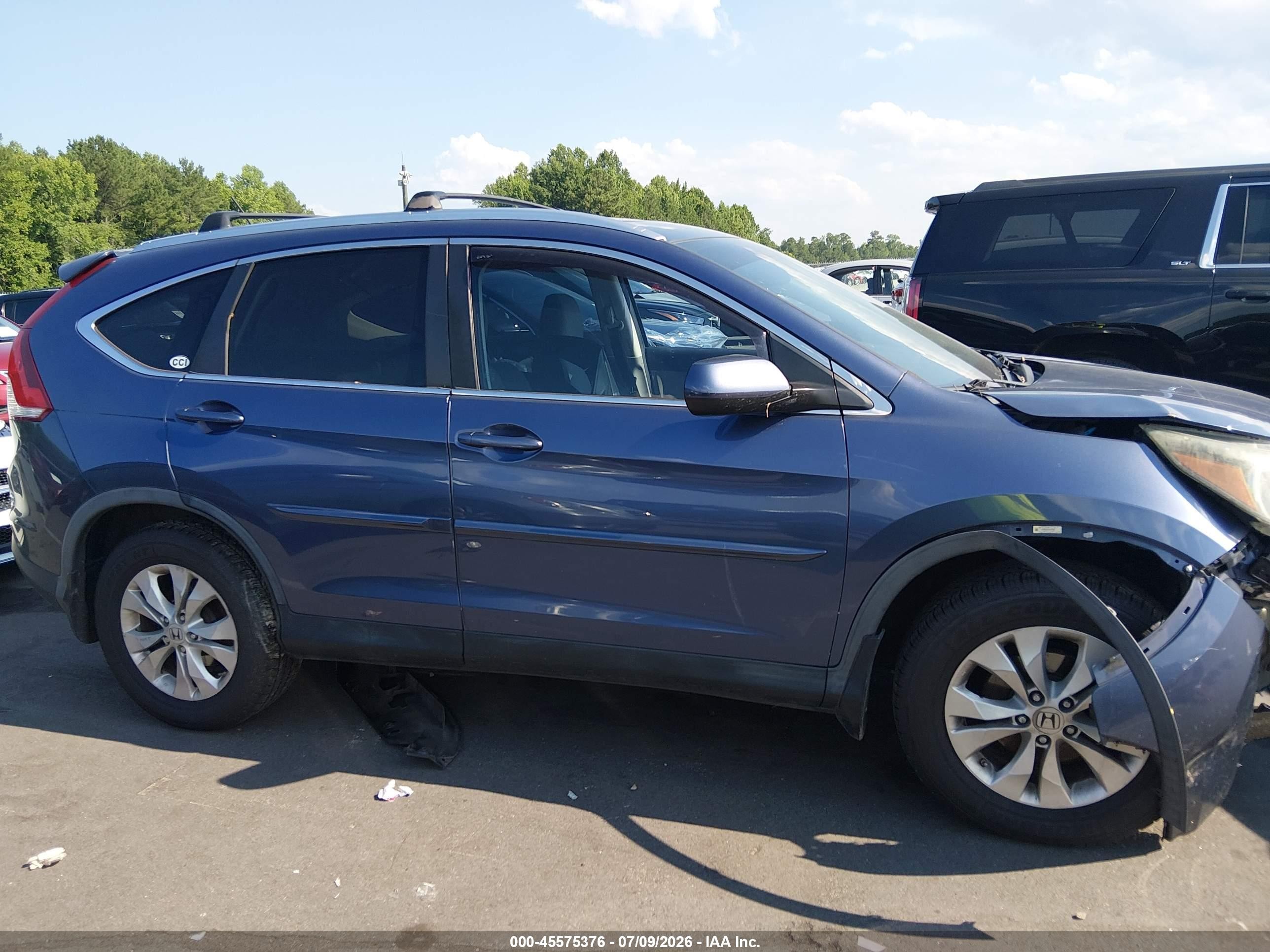 2013 Honda Cr-v Ex Light Blue vin: 2HKRM4H5XDH615490