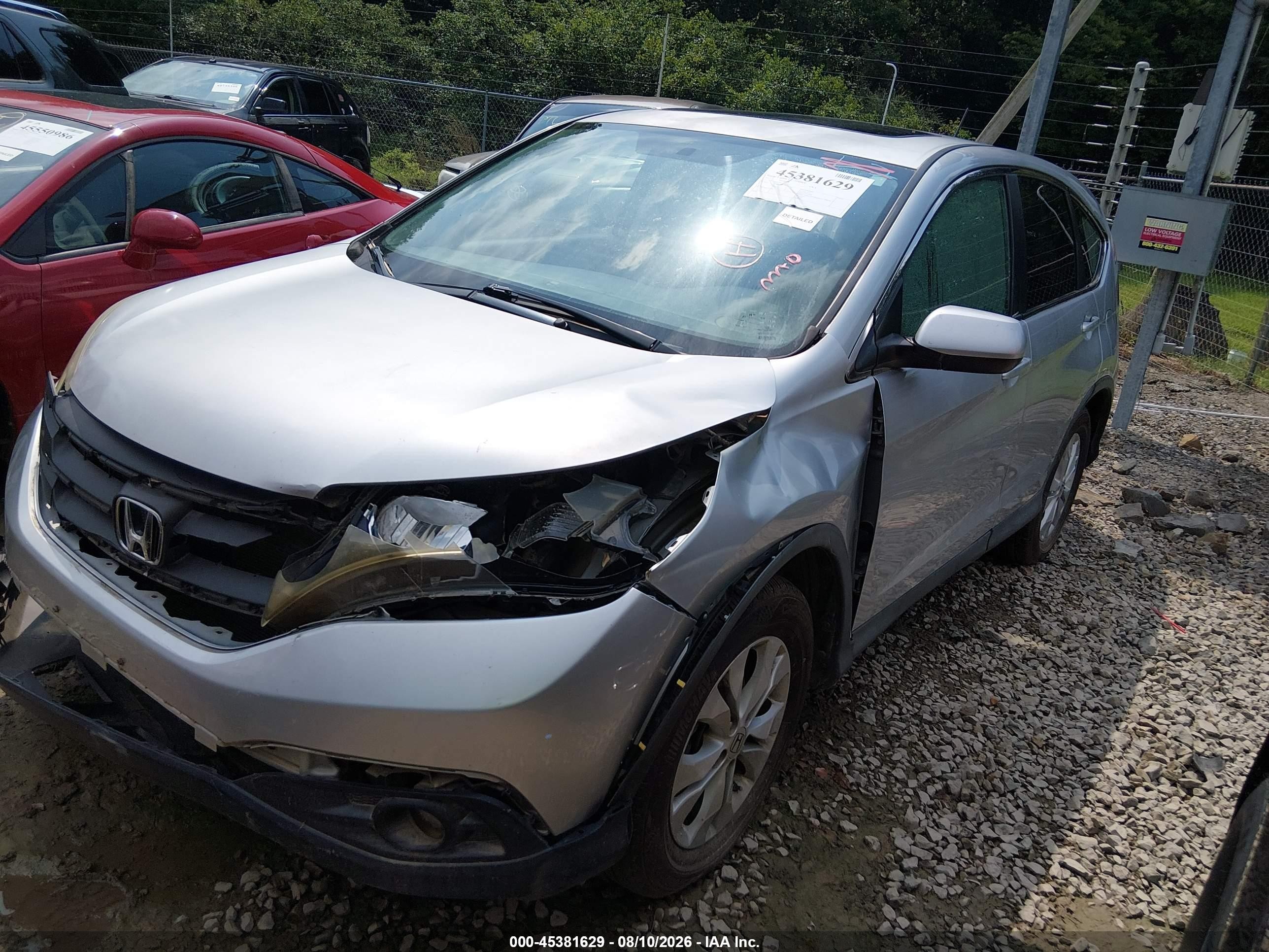 2013 Honda Cr-v Ex Silver vin: 2HKRM4H5XDH635013