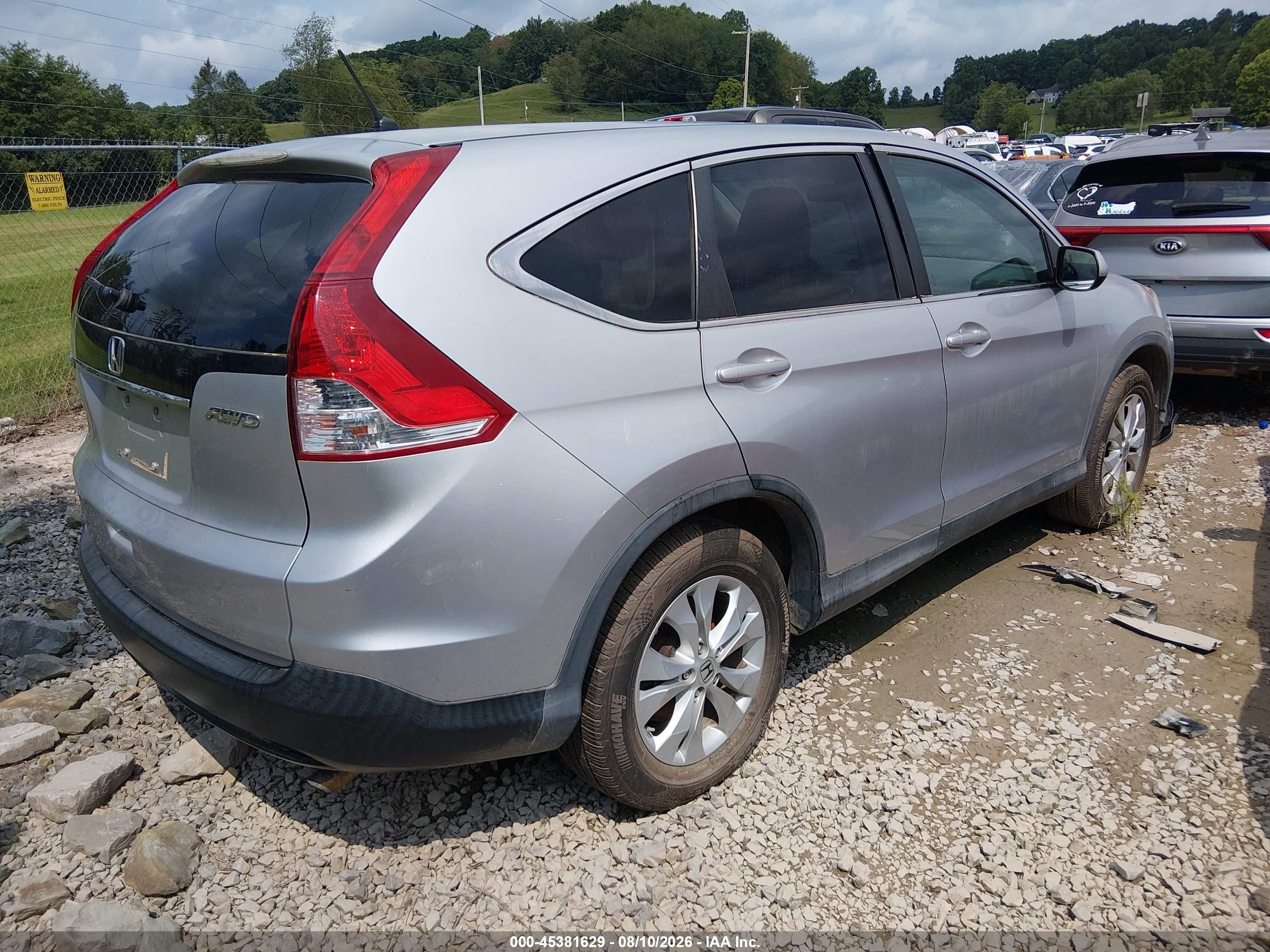 2013 Honda Cr-v Ex Silver vin: 2HKRM4H5XDH635013