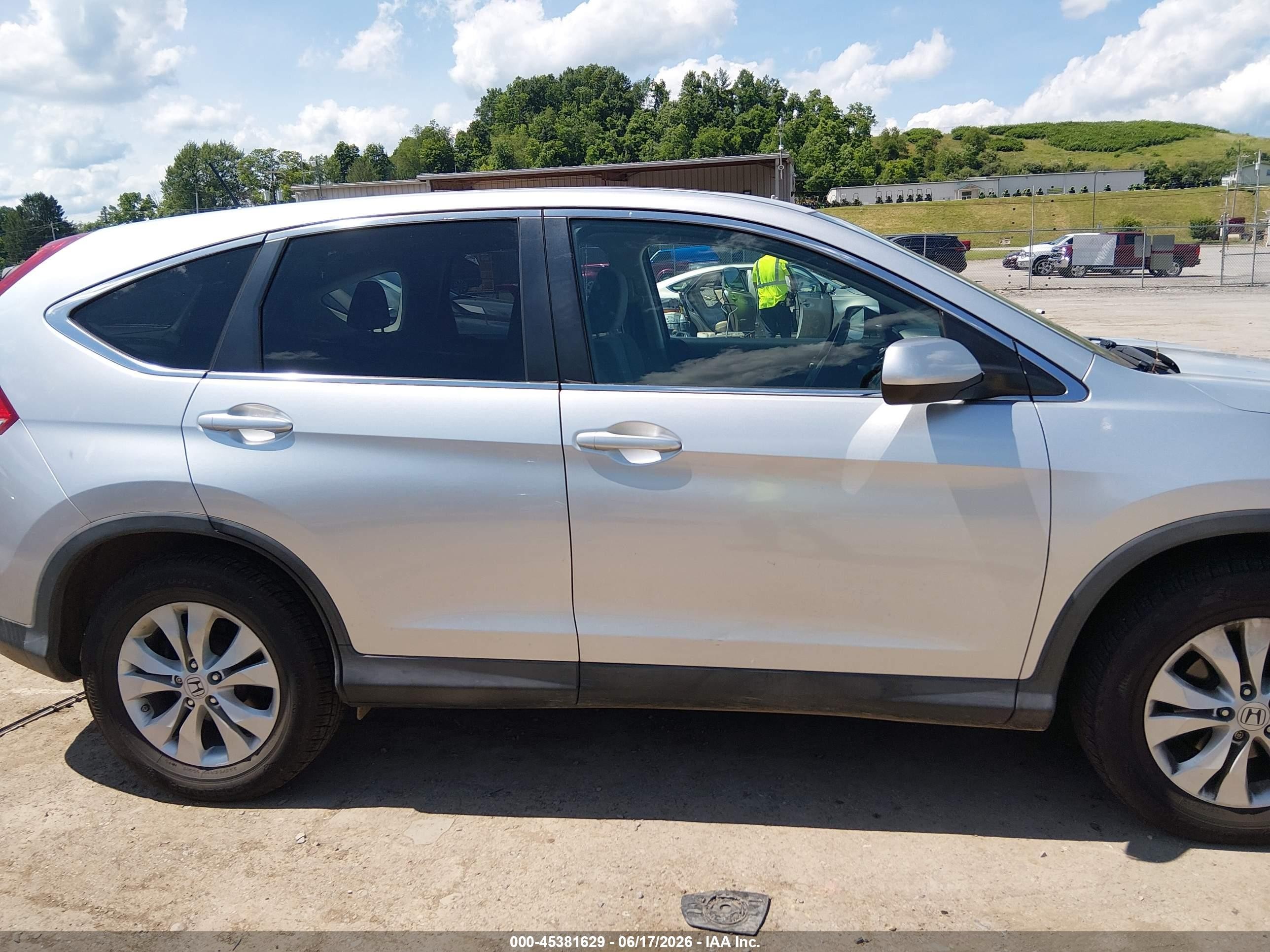 2013 Honda Cr-v Ex Silver vin: 2HKRM4H5XDH635013