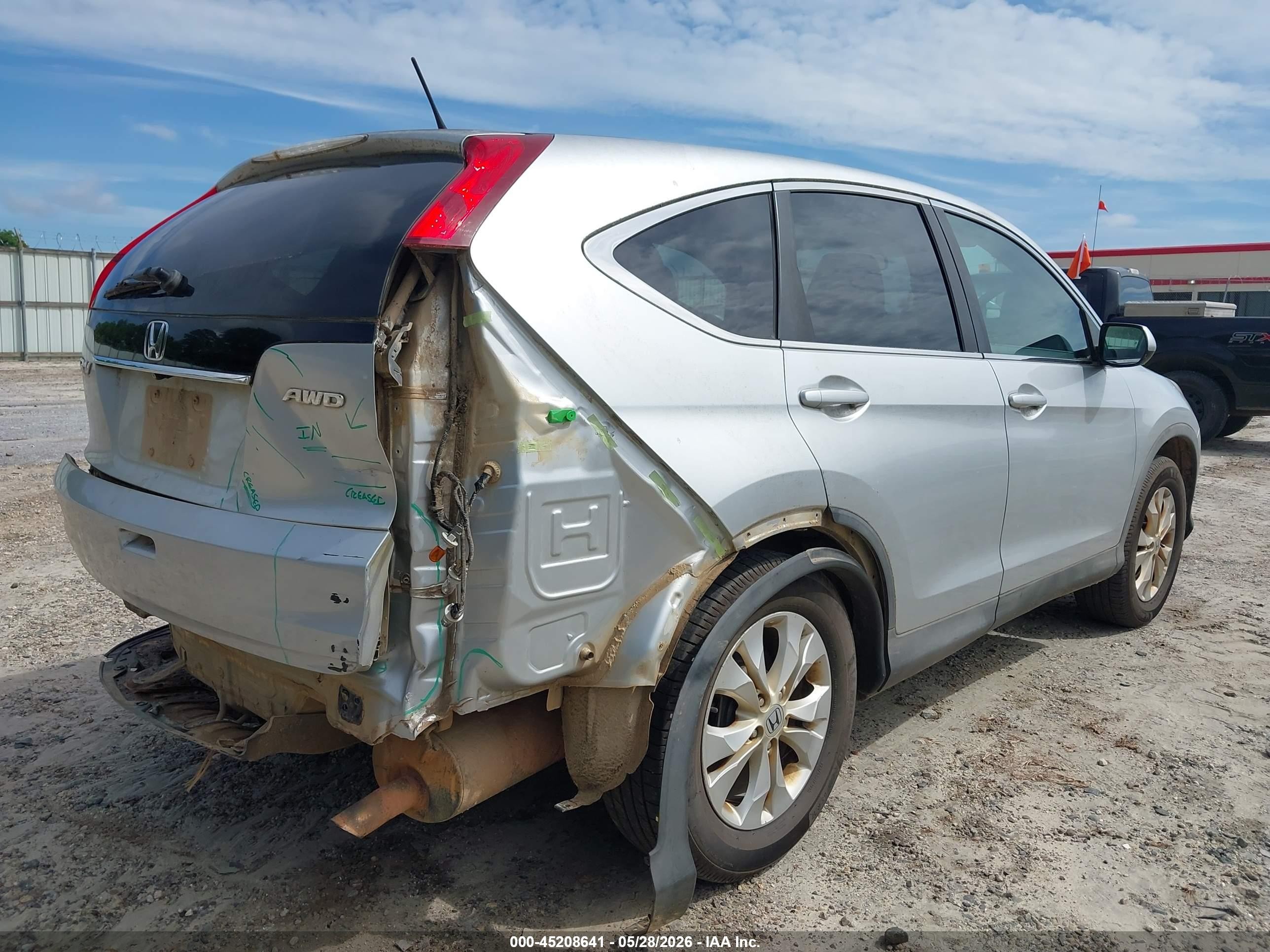 2013 Honda Cr-v Ex Silver vin: 2HKRM4H5XDH664379